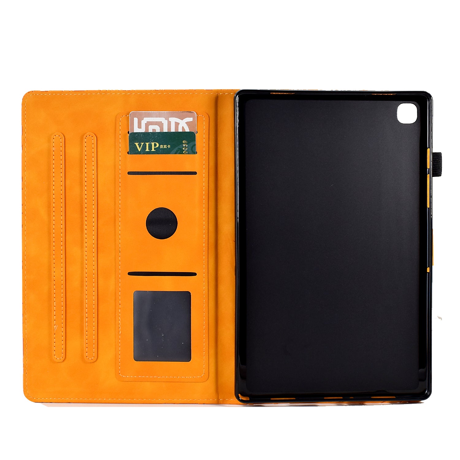 For Samsung Galaxy Tab A 10.1 (2019) T510 T515 Tablet Cover PU Leather Stand Card Holder Imprinted Tree Case