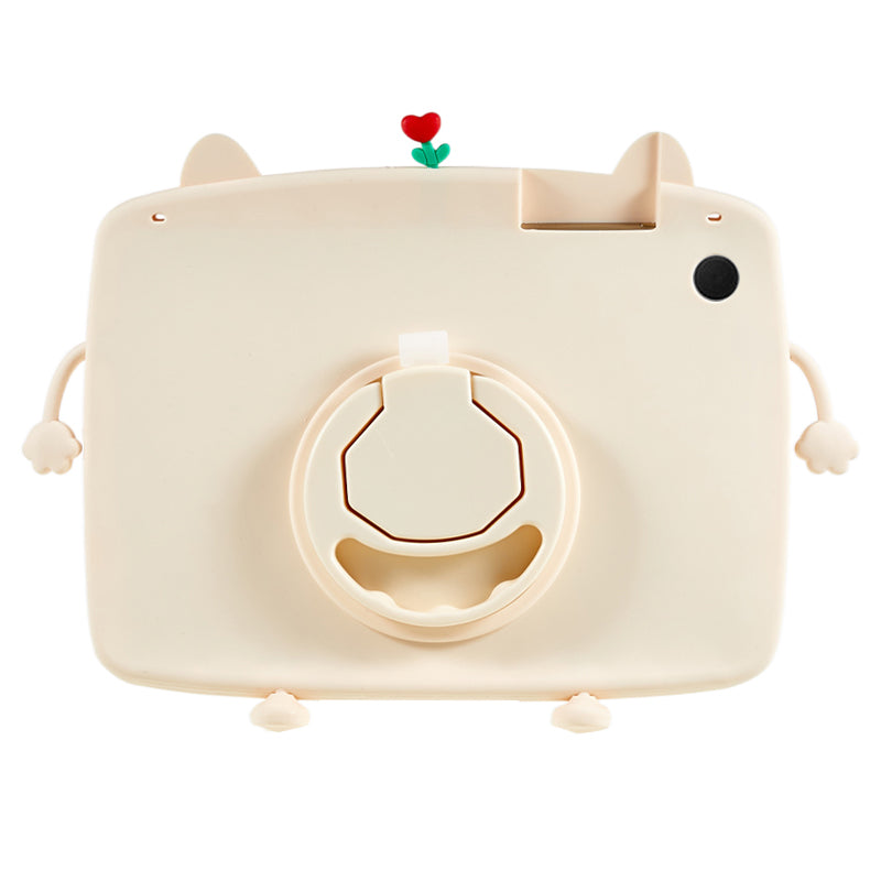 For Samsung Galaxy Tab A8 10.5 (2021) X200 X205 / (2022) Tablet Case 360 Degree Rotation Kickstand Cat Style Silicone Cover