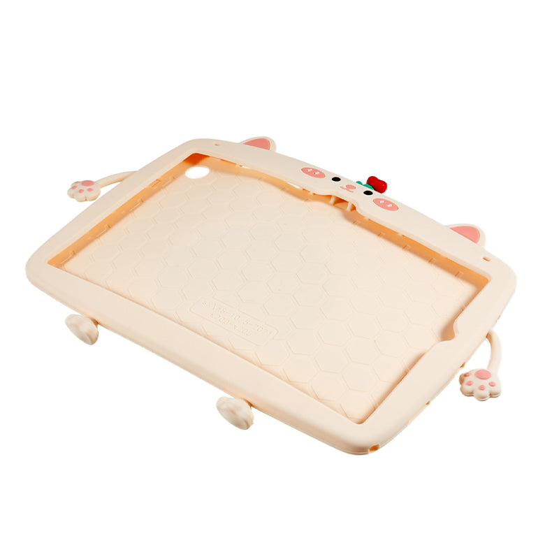 For Samsung Galaxy Tab A8 10.5 (2021) X200 X205 / (2022) Tablet Case 360 Degree Rotation Kickstand Cat Style Silicone Cover