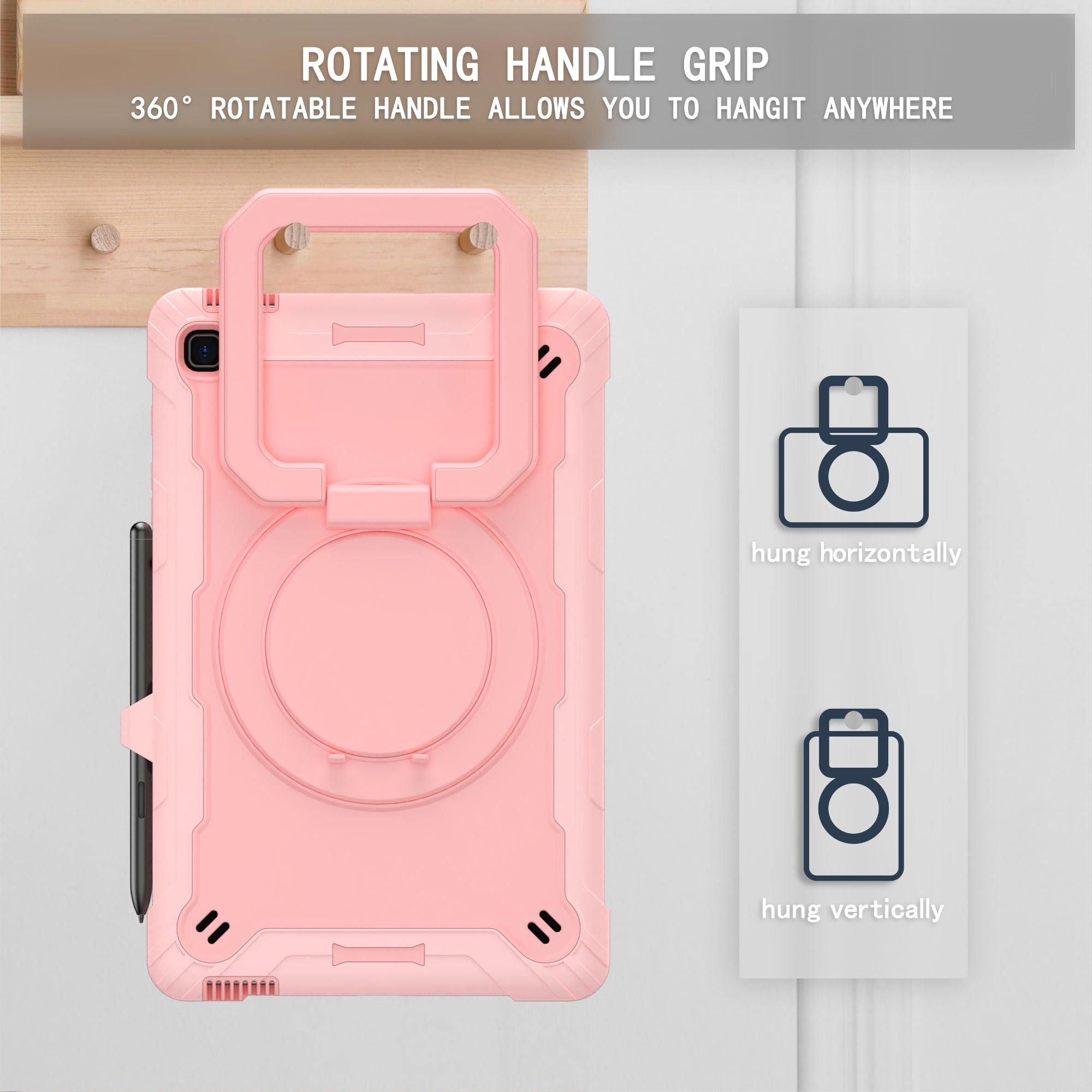 Tablet Case for Samsung Galaxy Tab S6 Lite P610 P615 / Tab S6 Lite (2022) P613 P617 P619 Silicone PC Kickstand Rugged Cover
