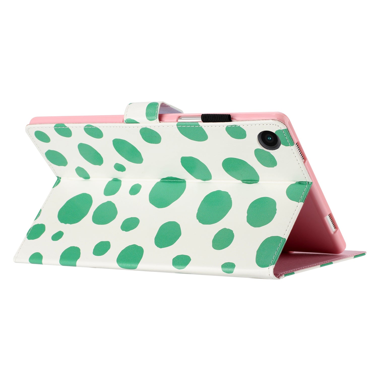 For Samsung Galaxy Tab A8 10.5 (2021) X200 / X205 Dots Pattern PU Leather Stand Case Card Holder Tablet Cover