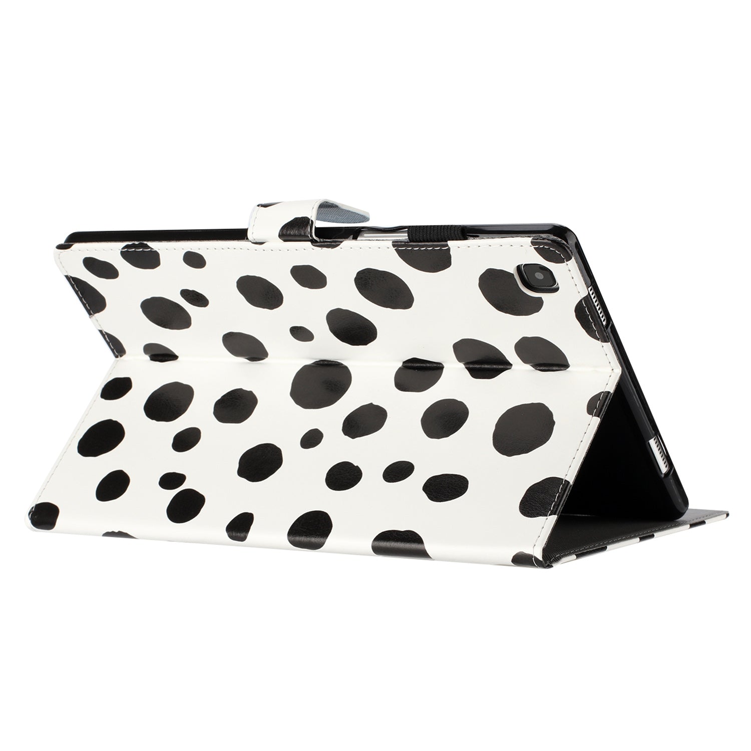 Til Samsung Galaxy Tab A7 Lite 8,7-tommer T200 / T225 PU læderholder etui Prikkermønster Kortholder Tablet Cover