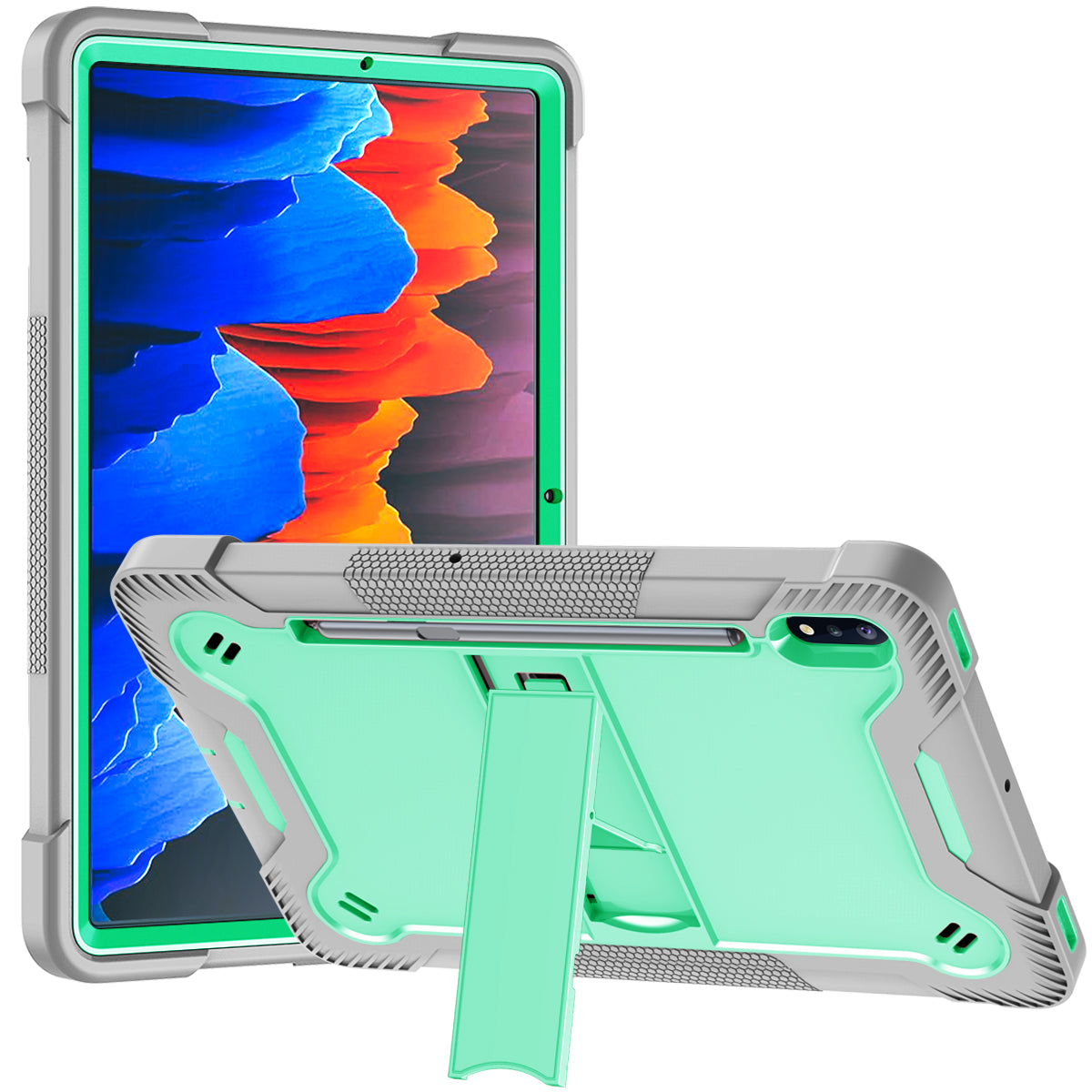 Shockproof Cover for Samsung Galaxy Tab S8 / S7 Kickstand Silicone PC Tablet Case
