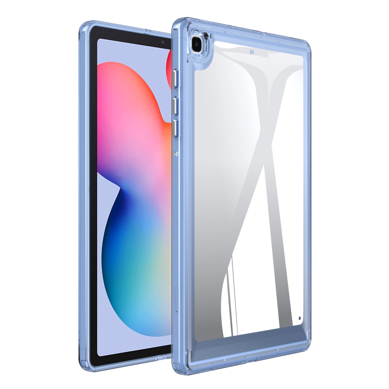 For Samsung Galaxy Tab A7 10.4 (2020) T500 / T505 Fall-proof Back Cover Transparent Acrylic TPU Tablet Case