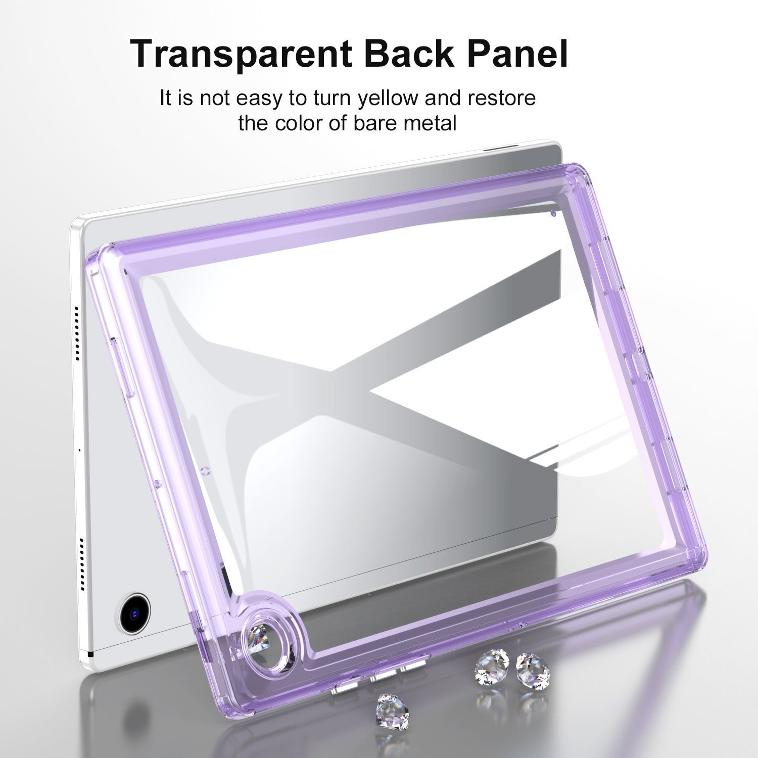 For Samsung Galaxy Tab A8 10.5 (2021) X200/Tab A8 (2022) Shockproof Cover Transparent Acrylic TPU Tablet Case