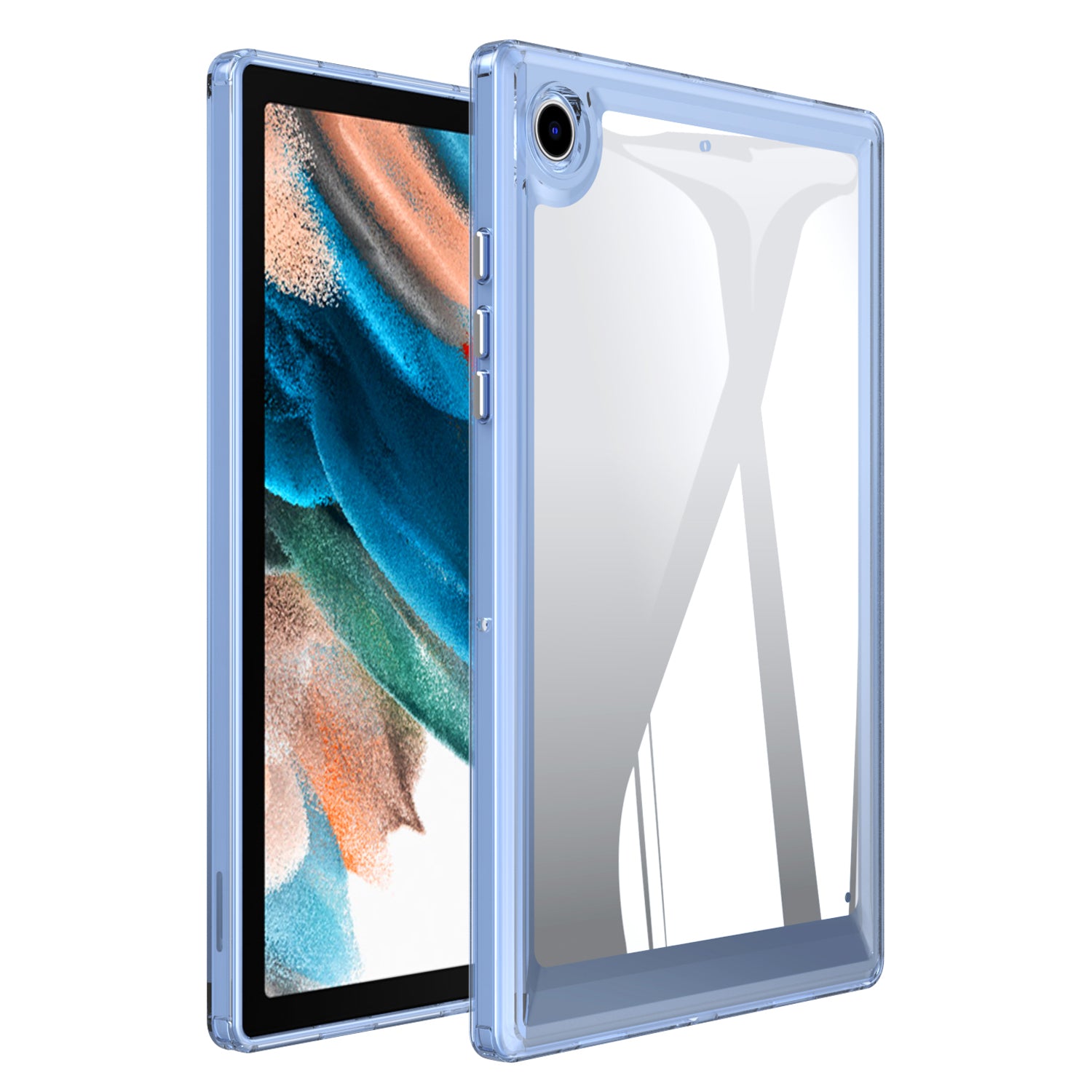 For Samsung Galaxy Tab A8 10.5 (2021) X200/Tab A8 (2022) Shockproof Cover Transparent Acrylic TPU Tablet Case