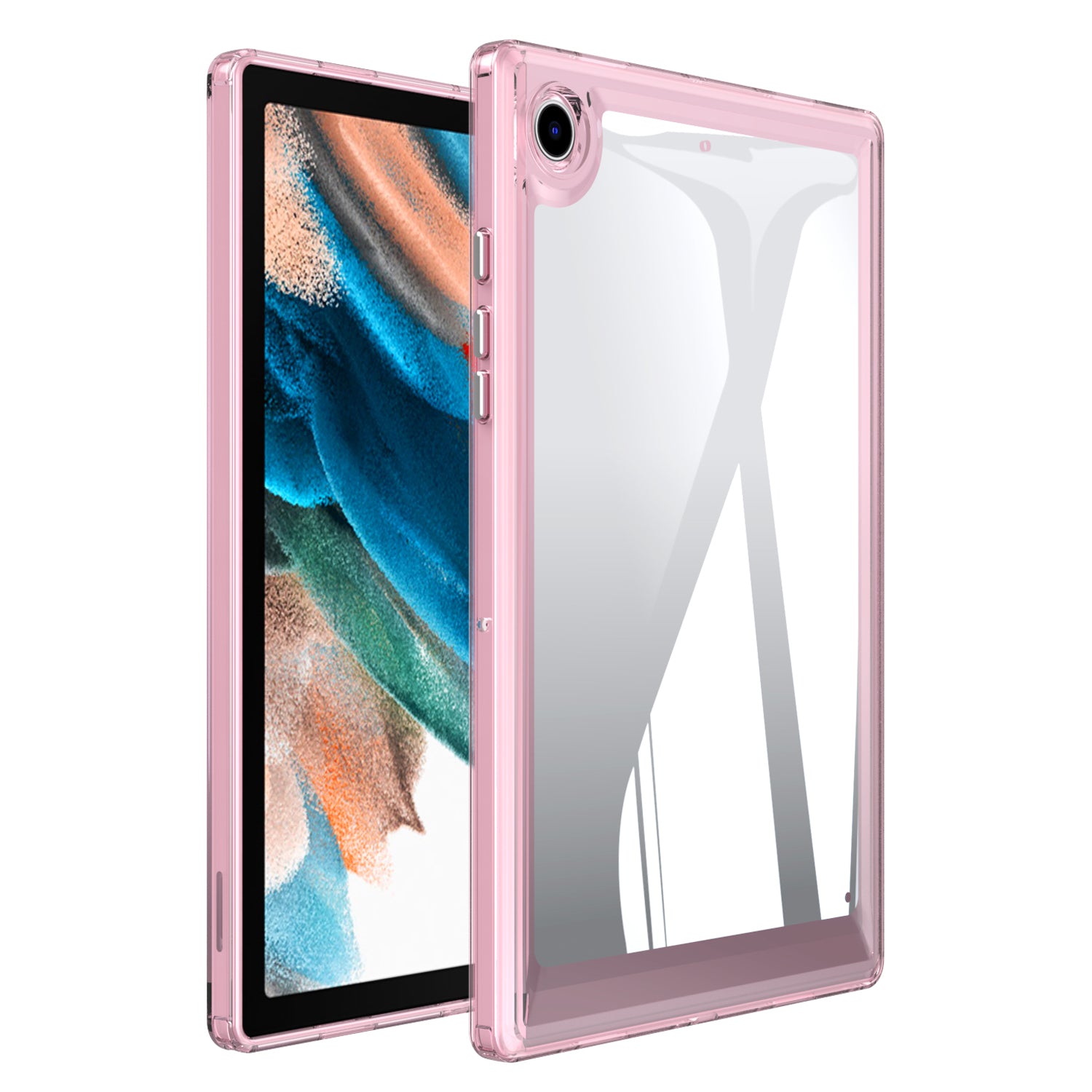 For Samsung Galaxy Tab A8 10.5 (2021) X200/Tab A8 (2022) Shockproof Cover Transparent Acrylic TPU Tablet Case