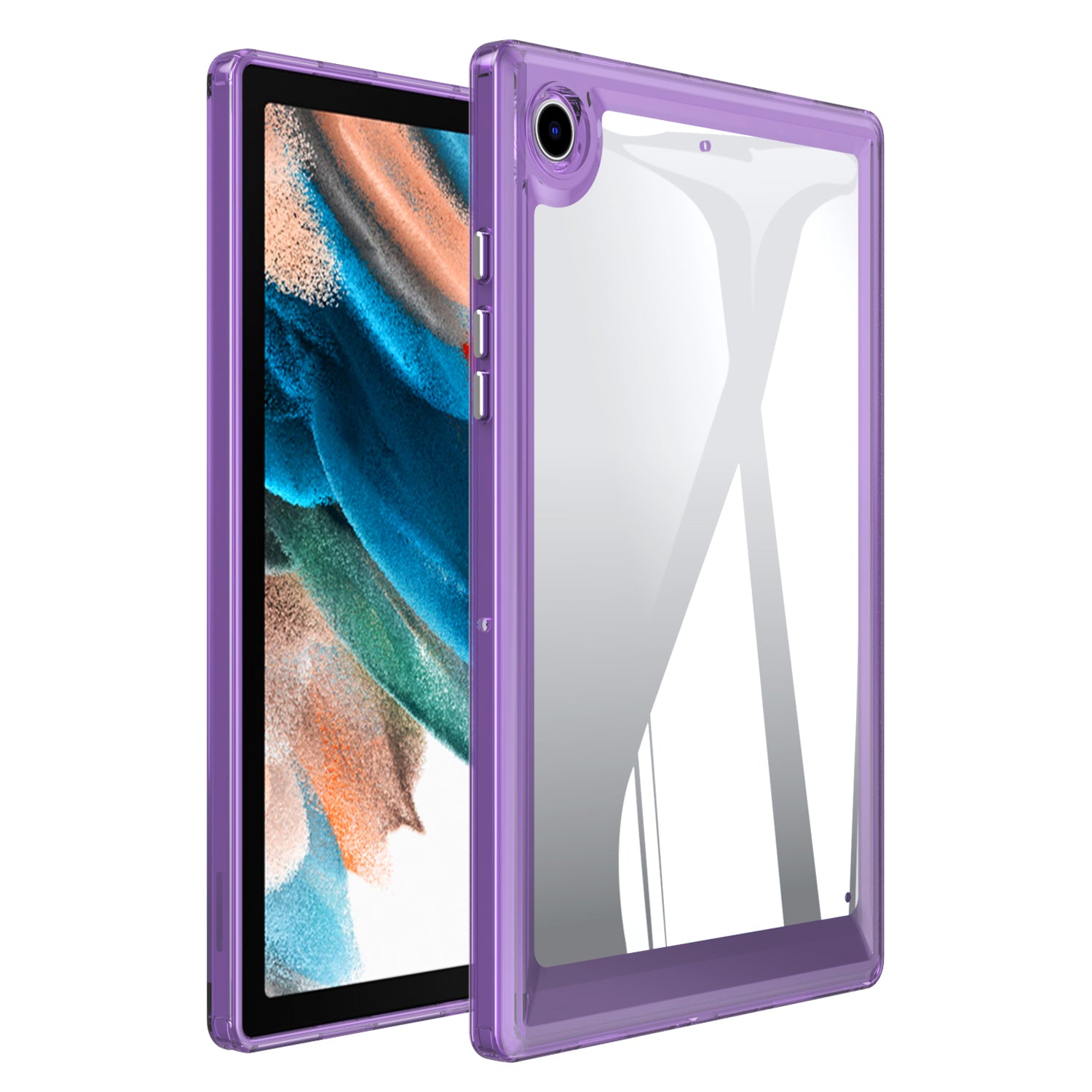 For Samsung Galaxy Tab A8 10.5 (2021) X200/Tab A8 (2022) Shockproof Cover Transparent Acrylic TPU Tablet Case