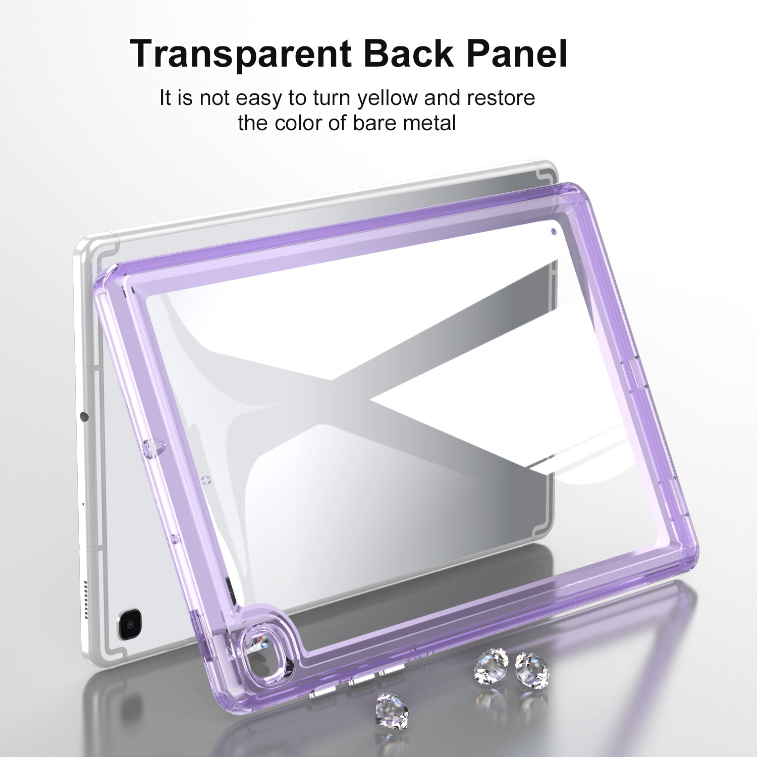 For Samsung Galaxy Tab S6 Lite P610/P615/Tab S6 Lite (2022) TPU Transparent Acrylic Tablet Case Fall-proof Cover
