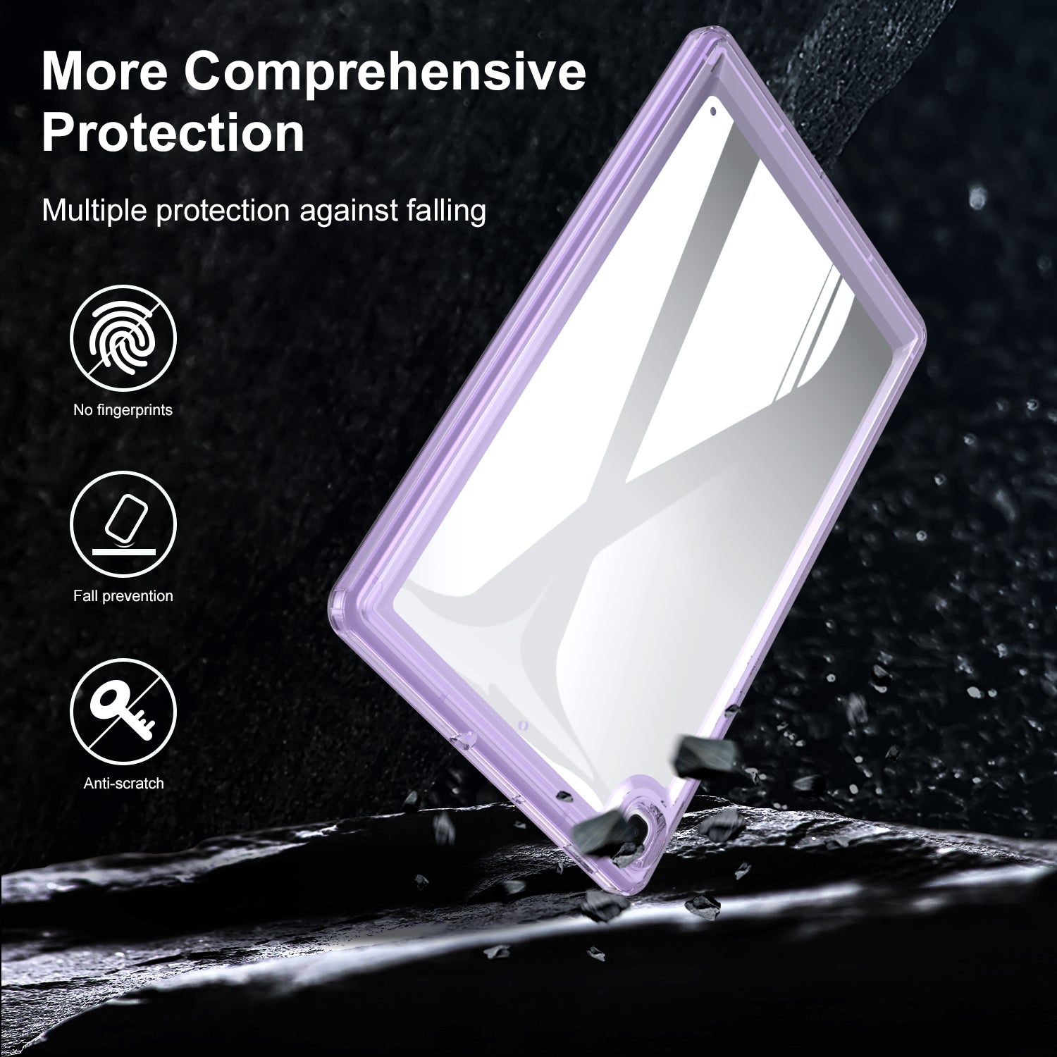 For Samsung Galaxy Tab S6 Lite P610/P615/Tab S6 Lite (2022) TPU Transparent Acrylic Tablet Case Fall-proof Cover