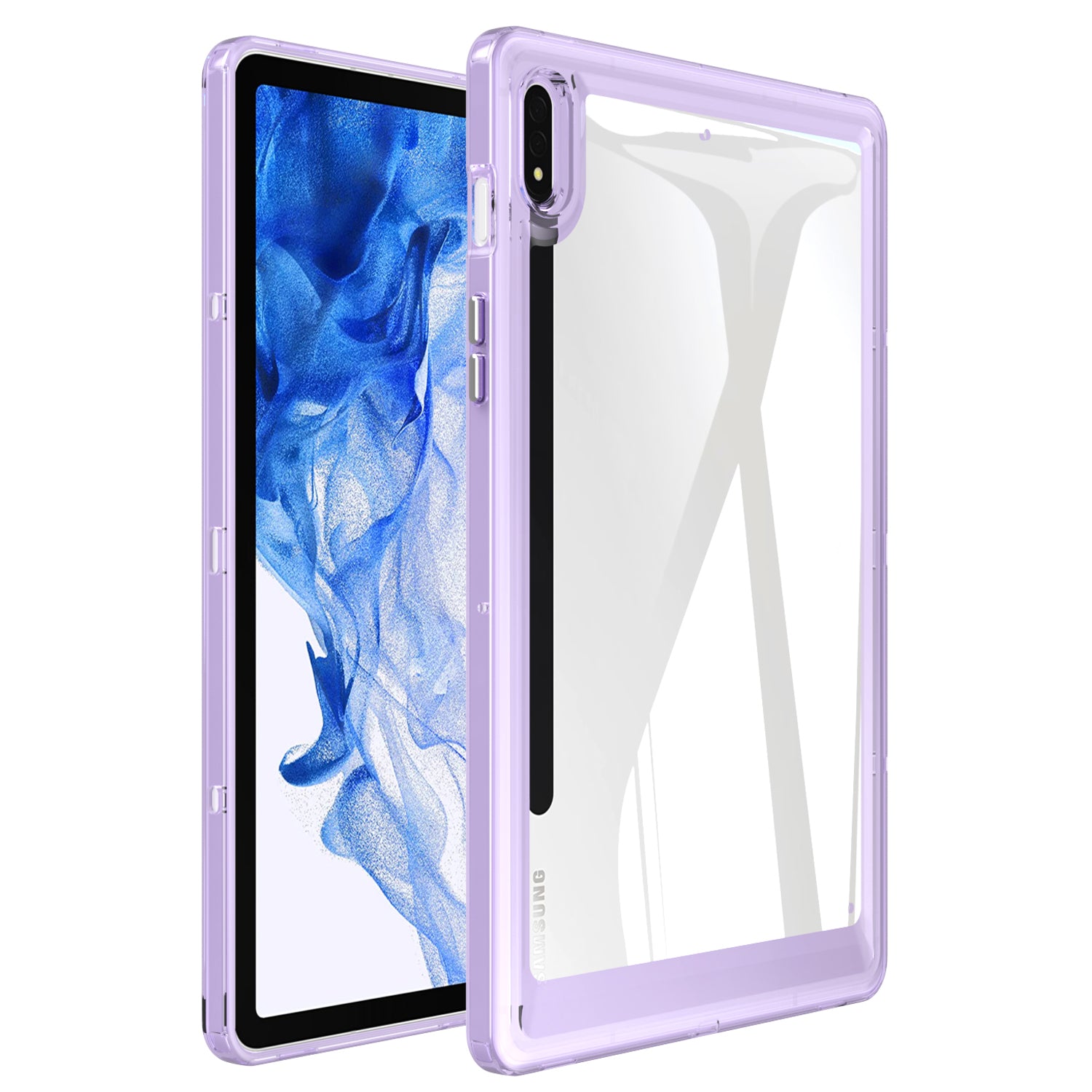 For Samsung Galaxy Tab S7 T870 / Tab S8 X700 TPU Acrylic Tablet Case Transparent Back Protective Cover