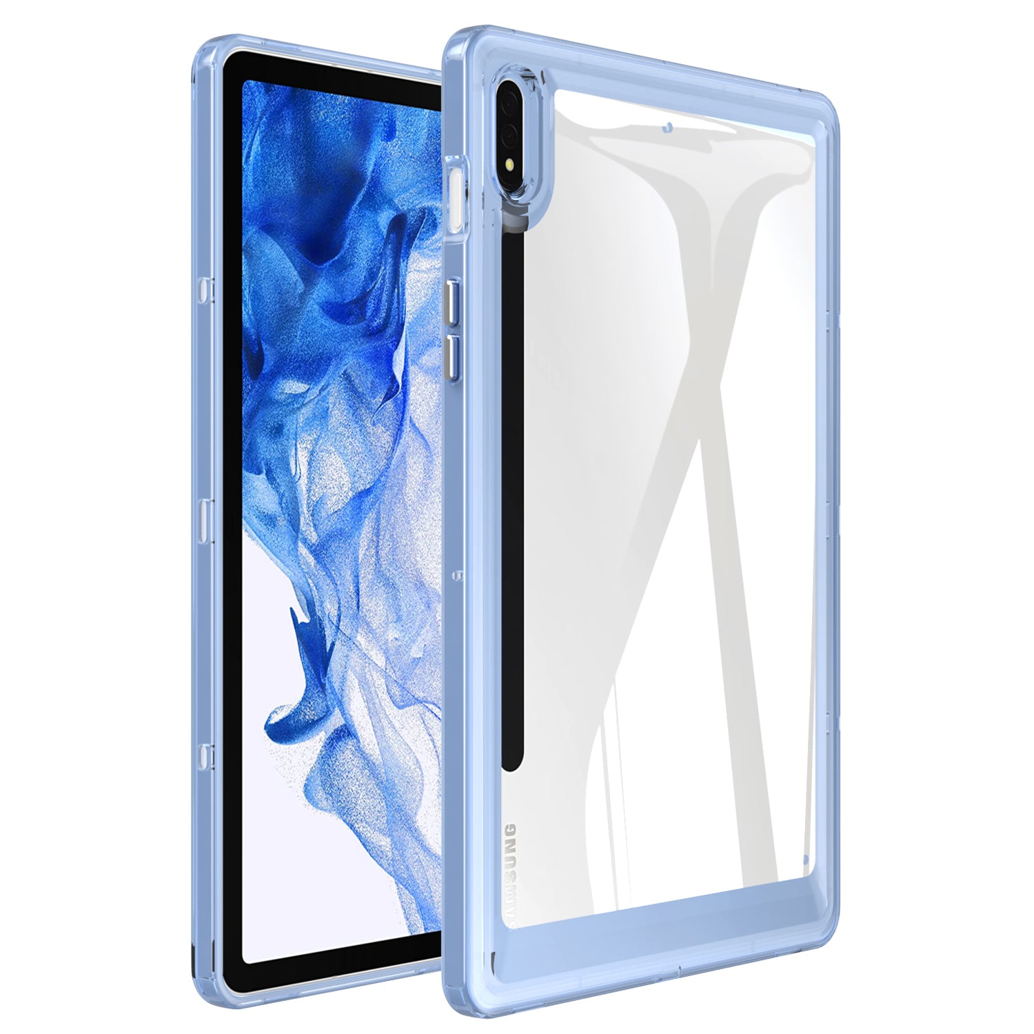 For Samsung Galaxy Tab S7 T870 / Tab S8 X700 TPU Acrylic Tablet Case Transparent Back Protective Cover