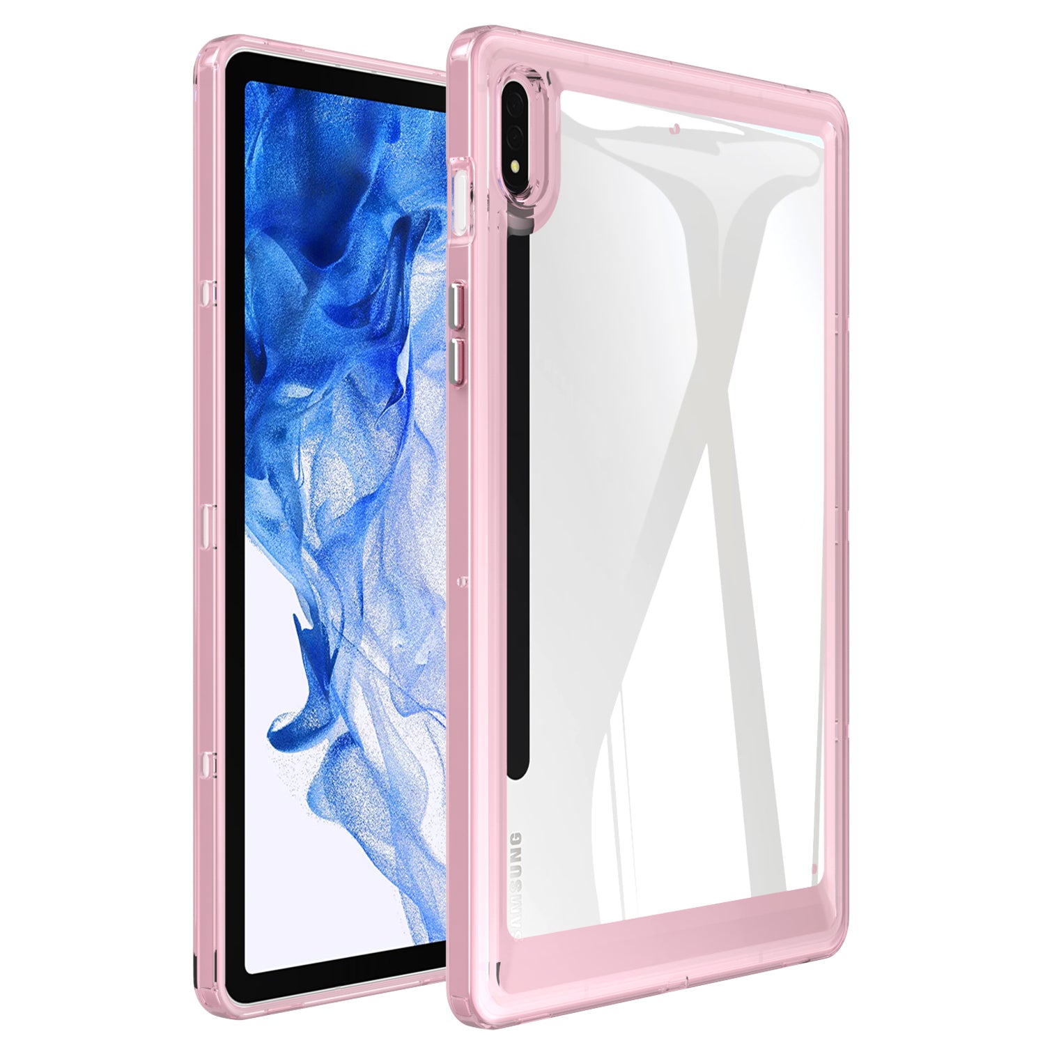 For Samsung Galaxy Tab S7 T870 / Tab S8 X700 TPU Acrylic Tablet Case Transparent Back Protective Cover