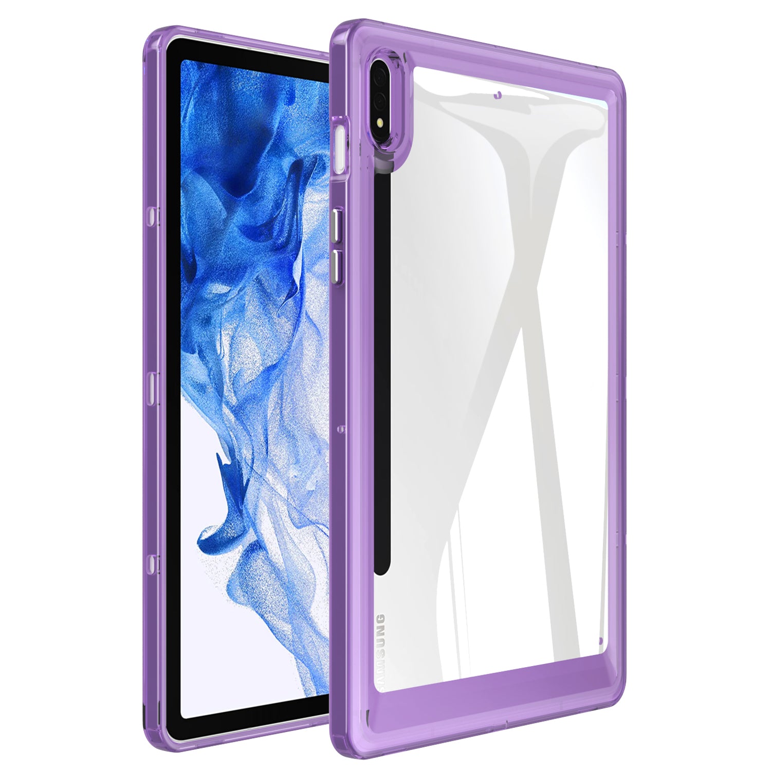 For Samsung Galaxy Tab S7 T870 / Tab S8 X700 TPU Acrylic Tablet Case Transparent Back Protective Cover