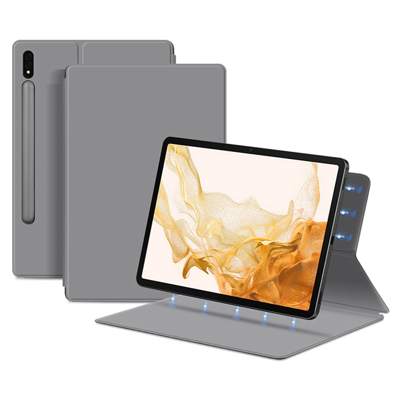 For Samsung Galaxy Tab S8 Stand Magnetic Case PU Leather PC Smart Tablet Cover