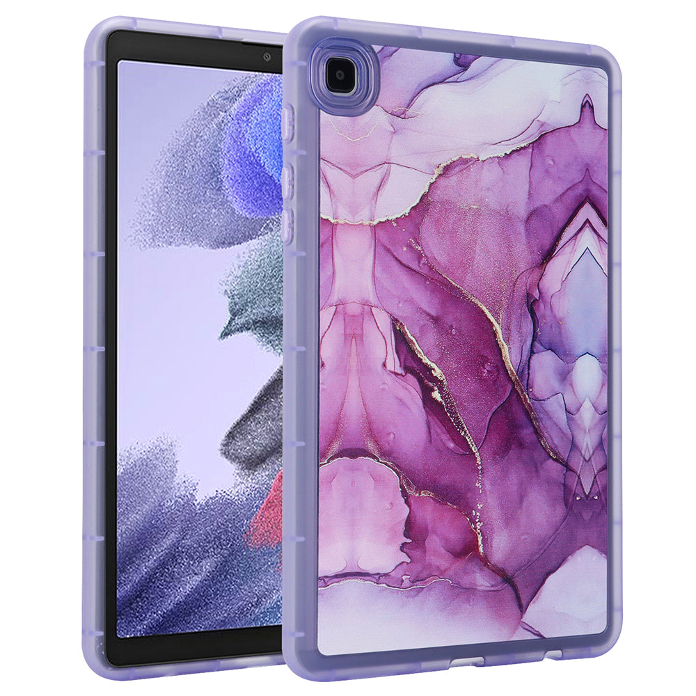Tablet Case for Samsung Galaxy Tab A7 Lite 8.7-inch T220 T225 Marble Pattern Printing TPU Soft Skin Protective Cover