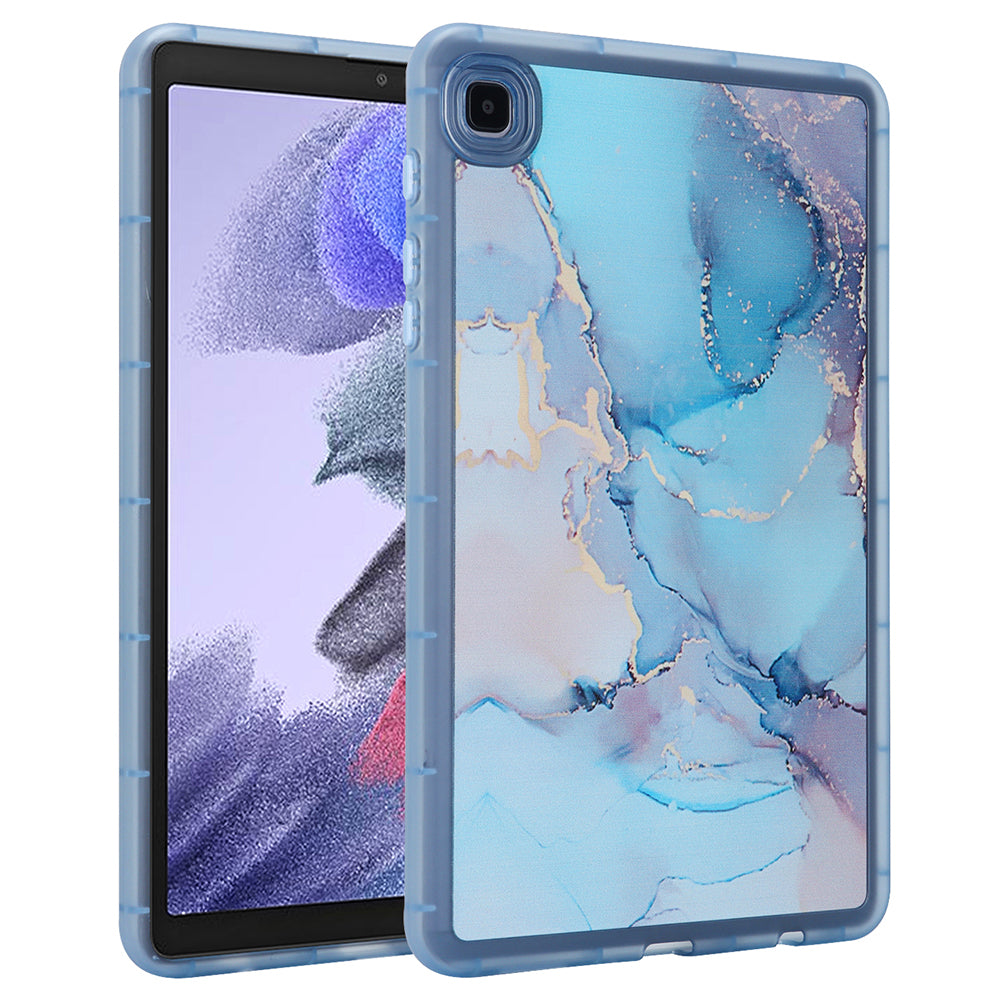 Tablet Case for Samsung Galaxy Tab A7 Lite 8.7-inch T220 T225 Marble Pattern Printing TPU Soft Skin Protective Cover