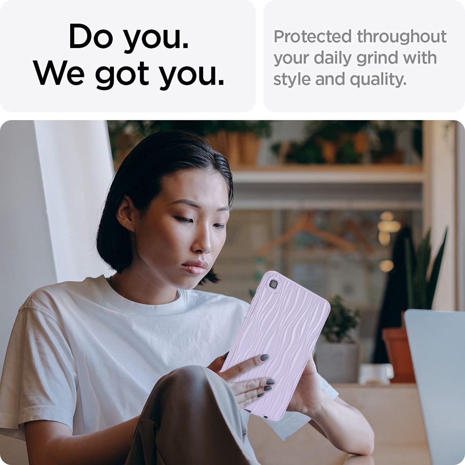 For Samsung Galaxy Tab A7 Lite 8.7-inch T225 T220 Water Ripple Texture Case Solid Color TPU Tablet Cover