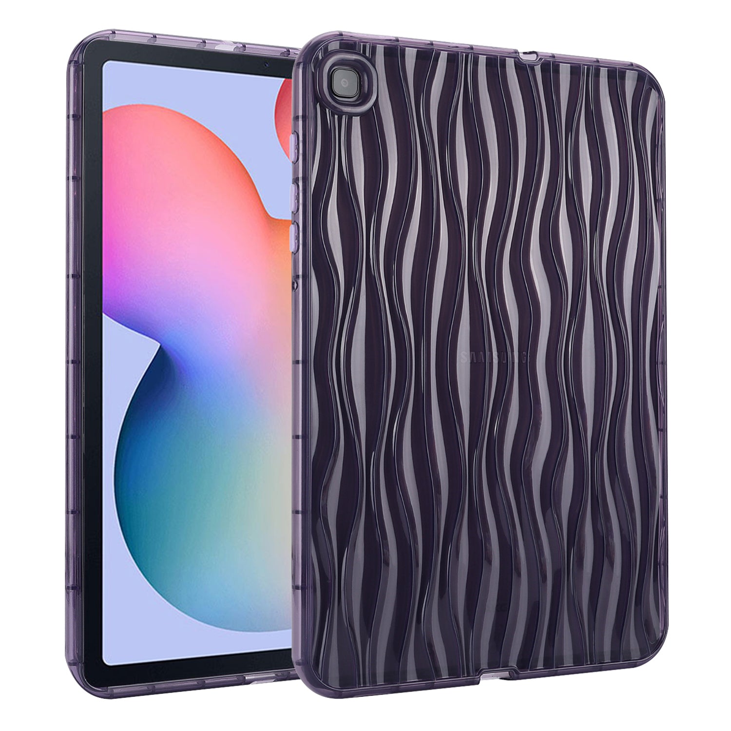 For Samsung Galaxy Tab S6 Lite P610 P615 Tab S6 Lite (2022) Anti-drop Cover Wave Texture Clear TPU Tablet Case