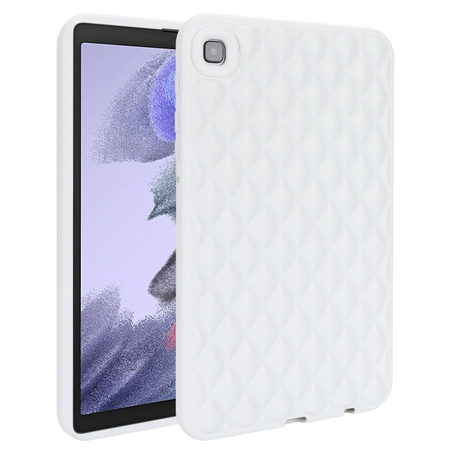 For Samsung Galaxy Tab A7 Lite 8.7-inch T225 T220 Rhombus Pattern Protective Case Soft TPU Tablet Back Shell