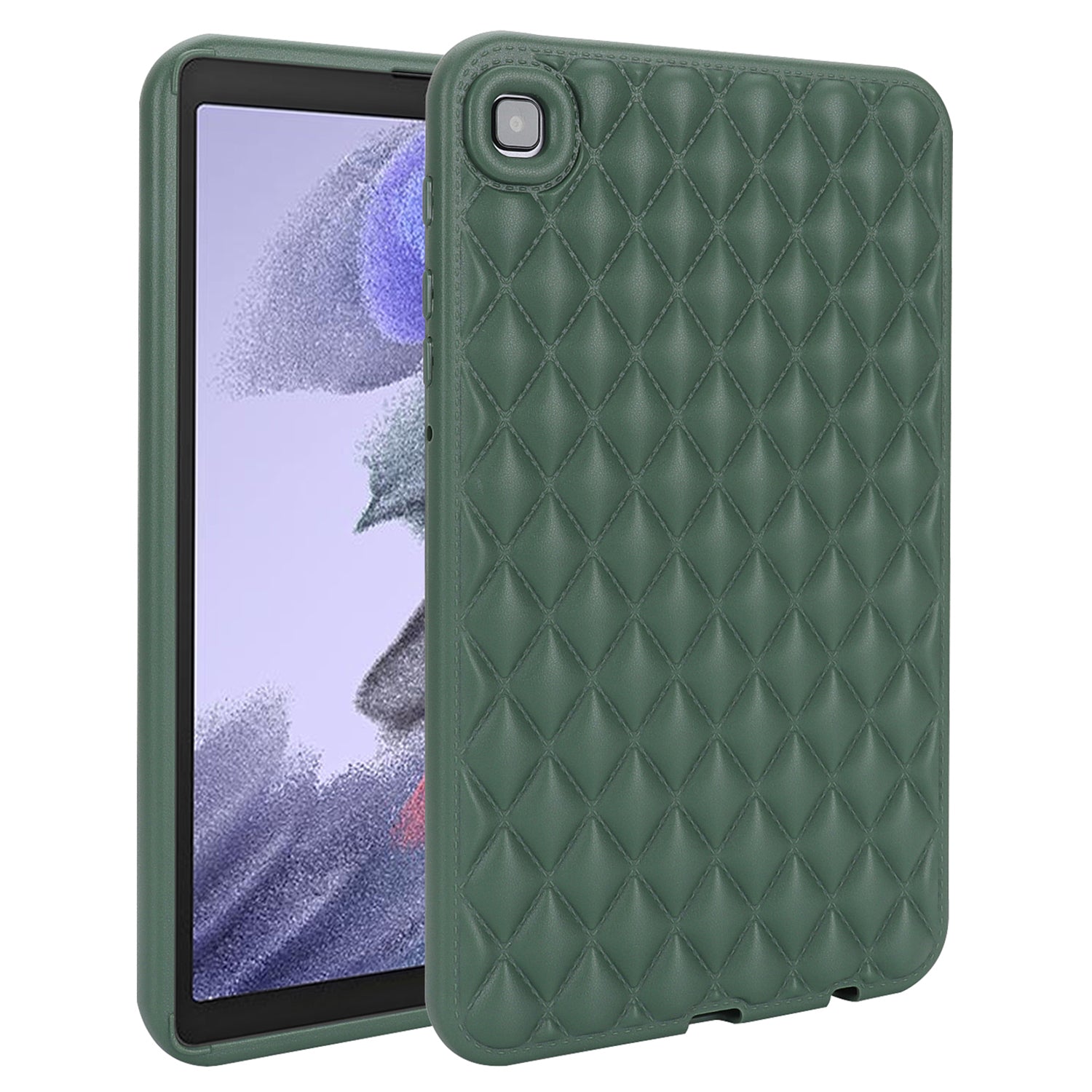 For Samsung Galaxy Tab A7 Lite 8.7-inch T225 T220 Rhombus Pattern Protective Case Soft TPU Tablet Back Shell