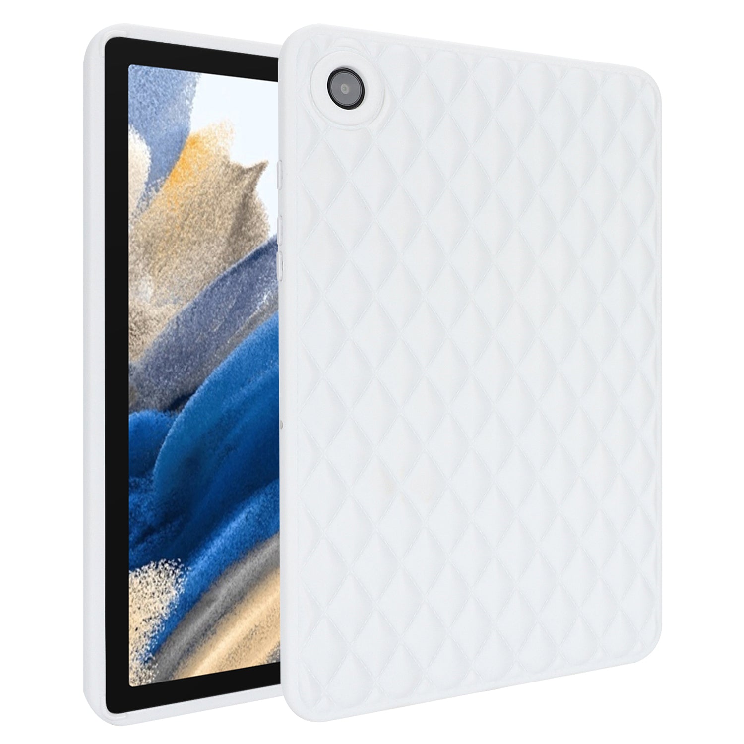 For Samsung Galaxy Tab A8 10.5 (2021) (2022) X200 Rhombus Pattern Anti-Drop Tablet Case Shockproof Soft TPU Back Cover