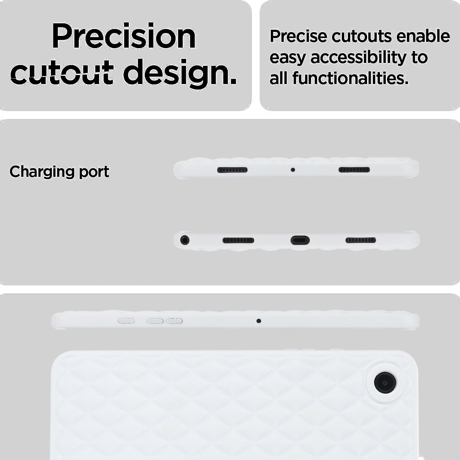 For Samsung Galaxy Tab A8 10.5 (2021) (2022) X200 Rhombus Pattern Anti-Drop Tablet Case Shockproof Soft TPU Back Cover