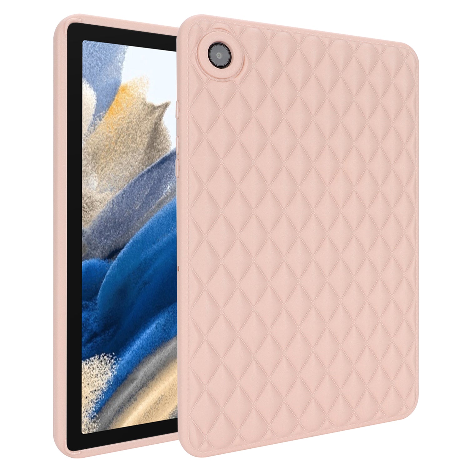 For Samsung Galaxy Tab A8 10.5 (2021) (2022) X200 Rhombus Pattern Anti-Drop Tablet Case Shockproof Soft TPU Back Cover