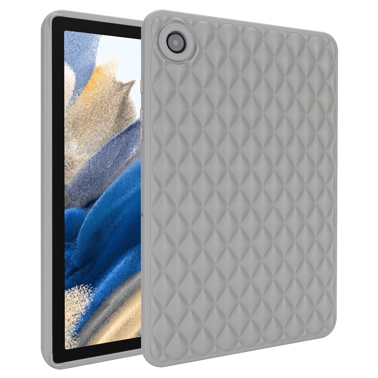 For Samsung Galaxy Tab A8 10.5 (2021) (2022) X200 Rhombus Pattern Anti-Drop Tablet Case Shockproof Soft TPU Back Cover