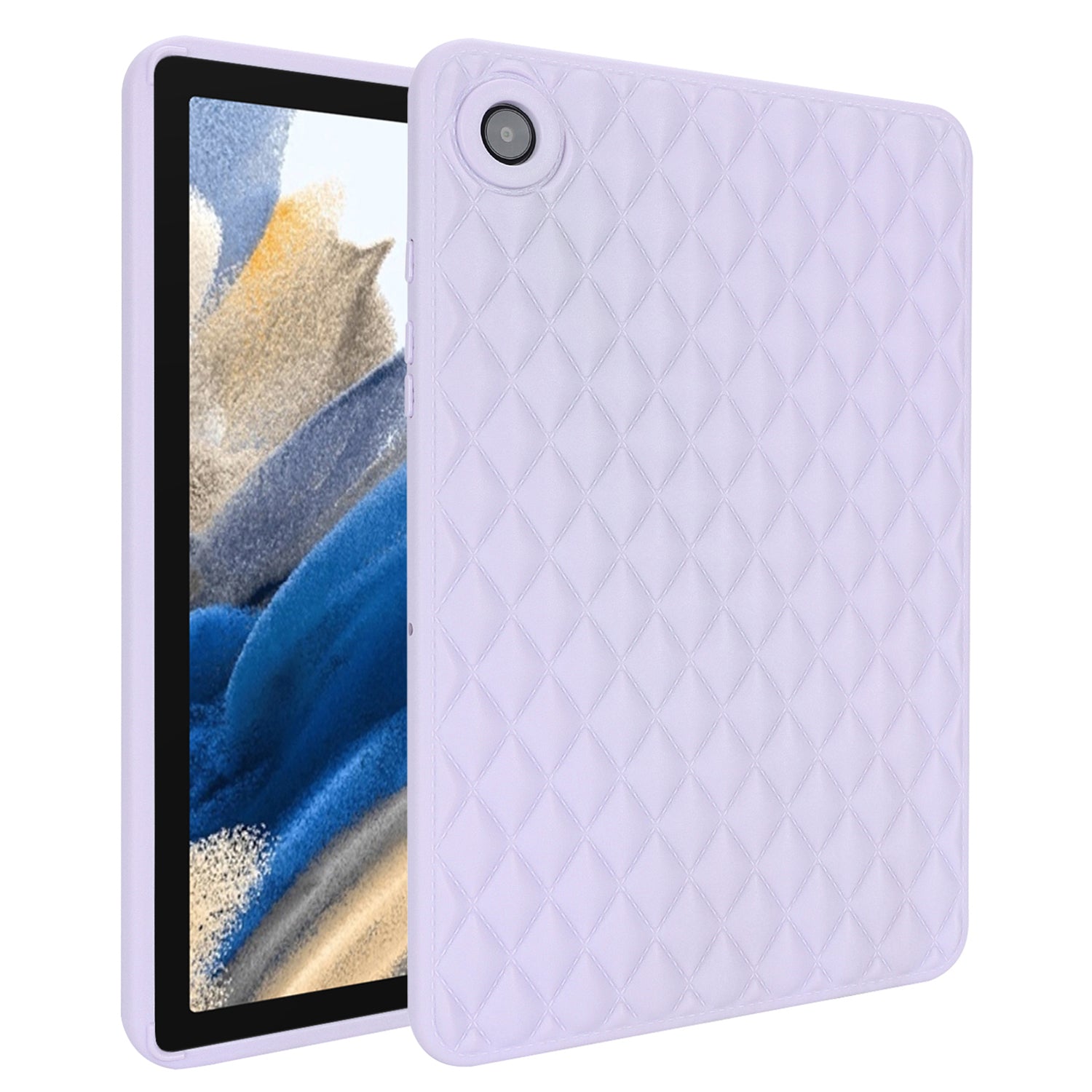 For Samsung Galaxy Tab A8 10.5 (2021) (2022) X200 Rhombus Pattern Anti-Drop Tablet Case Shockproof Soft TPU Back Cover