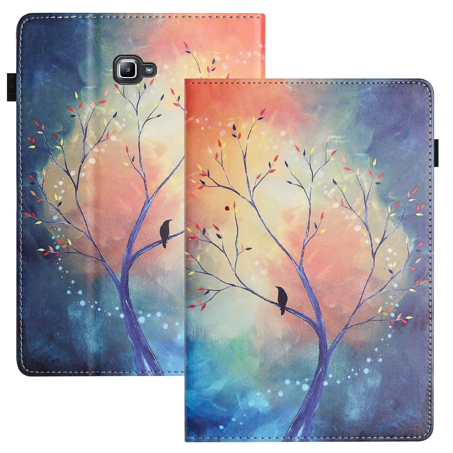 For Samsung Galaxy Tab A 10.1 (2016) T580 T585 PU Leather Tablet Case Stand Shockproof Pattern Printing Cover