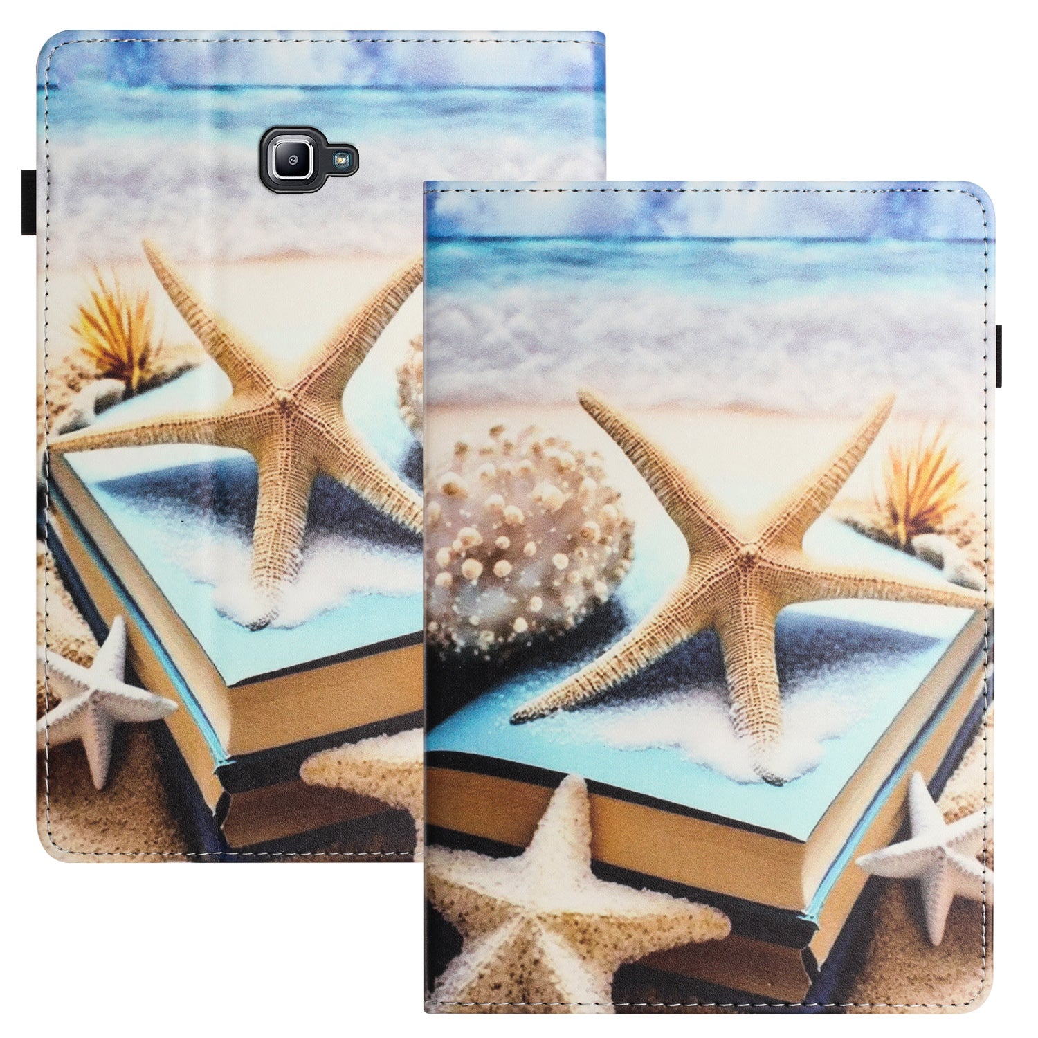For Samsung Galaxy Tab A 10.1 (2016) T580 T585 PU Leather Tablet Case Stand Shockproof Pattern Printing Cover