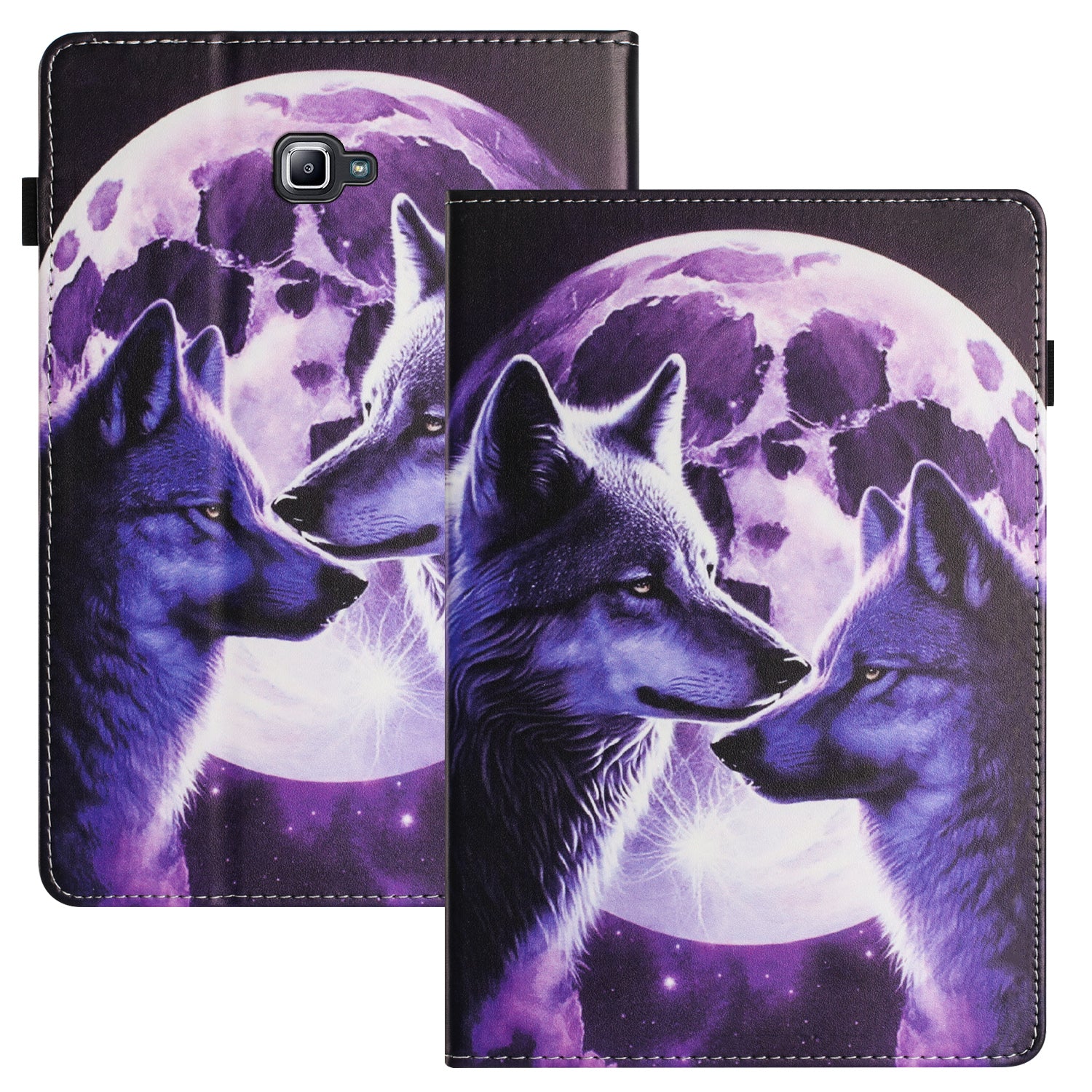 For Samsung Galaxy Tab A 10.1 (2016) T580 T585 PU Leather Tablet Case Stand Shockproof Pattern Printing Cover
