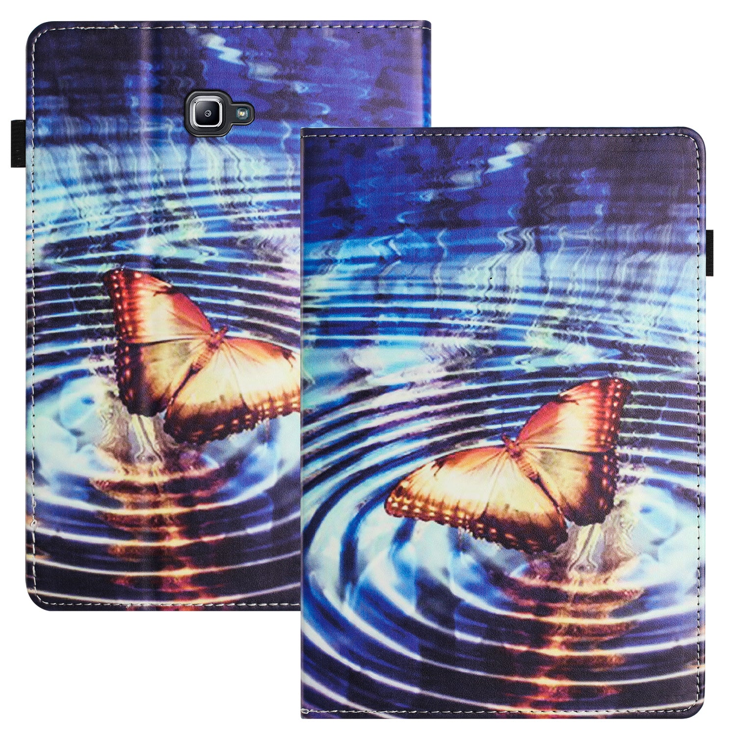 For Samsung Galaxy Tab A 10.1 (2016) T580 T585 PU Leather Tablet Case Stand Shockproof Pattern Printing Cover