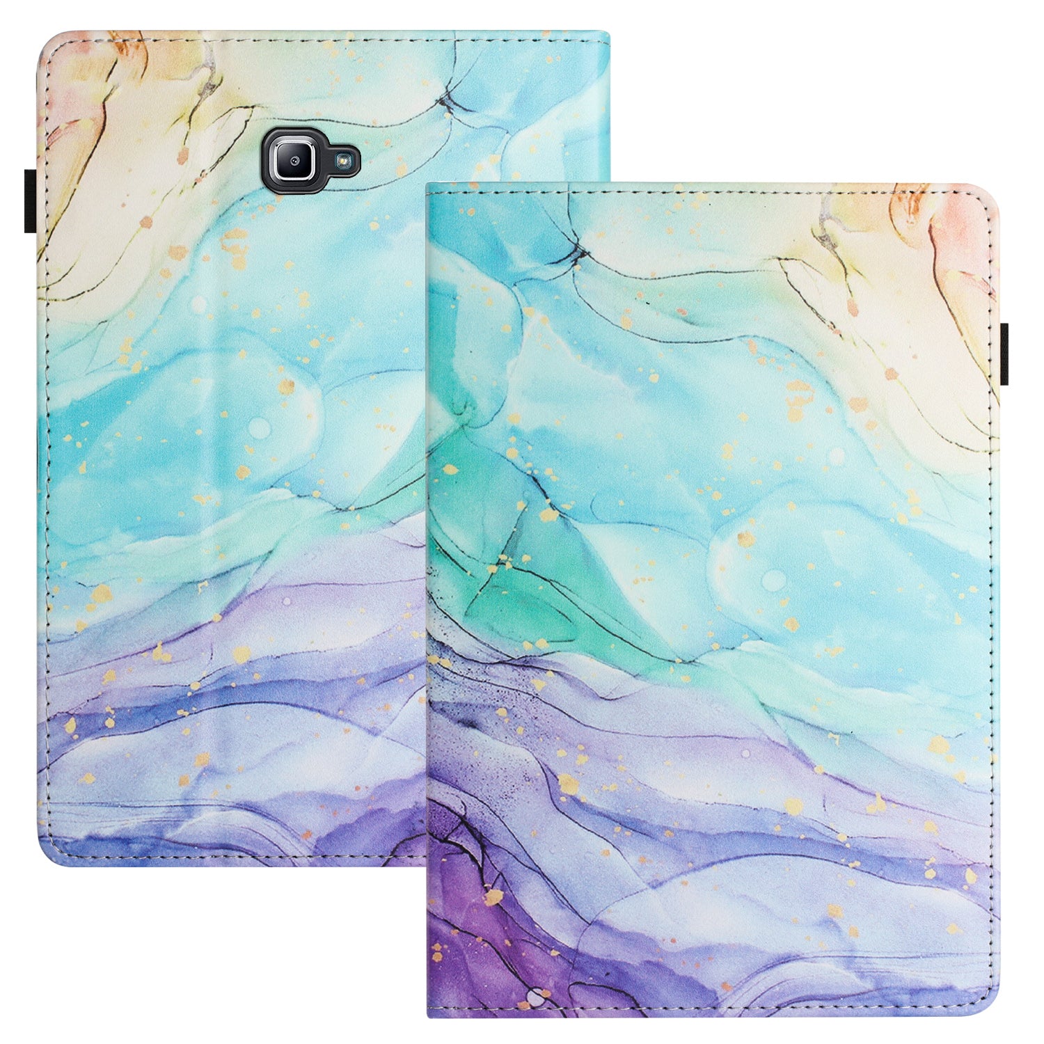 For Samsung Galaxy Tab A 10.1 (2016) T580 T585 PU Leather Tablet Case Stand Shockproof Pattern Printing Cover