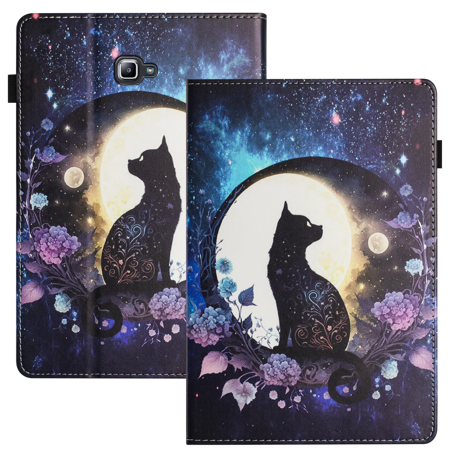 For Samsung Galaxy Tab A 10.1 (2016) T580 T585 PU Leather Tablet Case Stand Shockproof Pattern Printing Cover