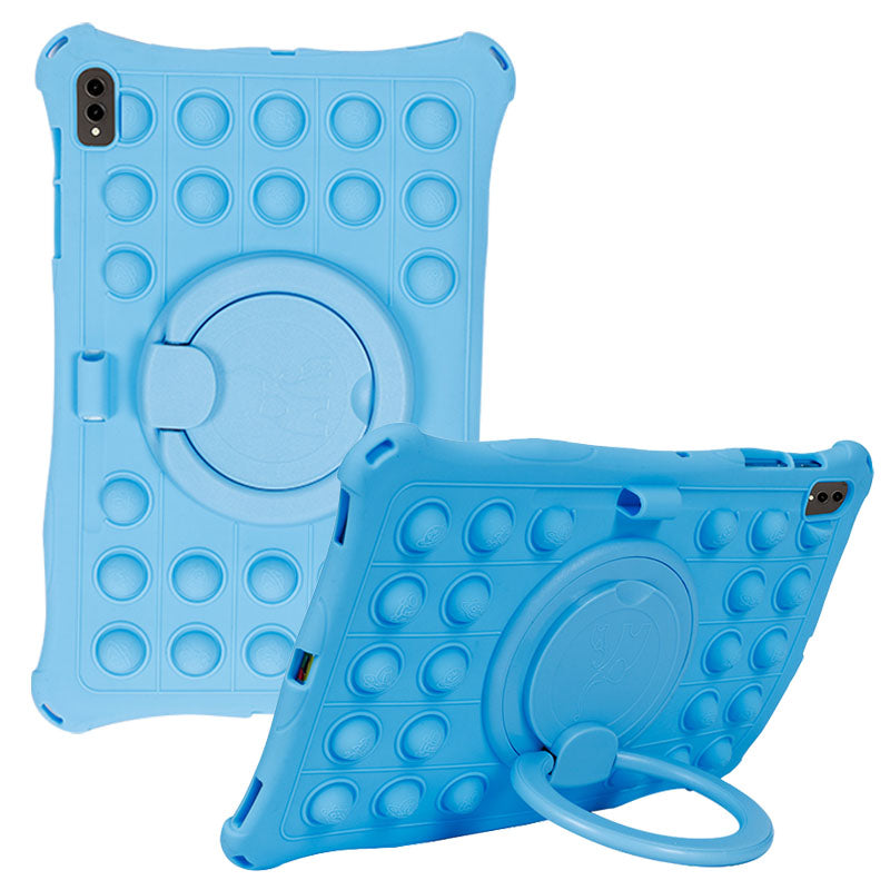 For Samsung Galaxy Tab S9 S8 S7 Push Pop Bubble Tablet Case Rotary Kickstand Silicone PC Cover