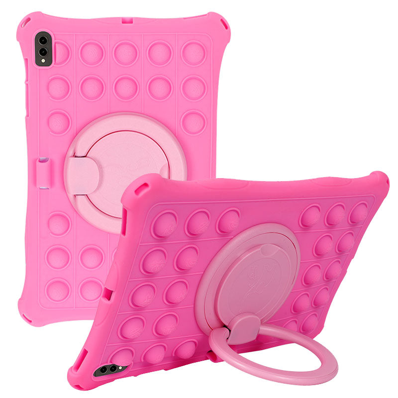 For Samsung Galaxy Tab S9 S8 S7 Push Pop Bubble Tablet Case Rotary Kickstand Silicone PC Cover