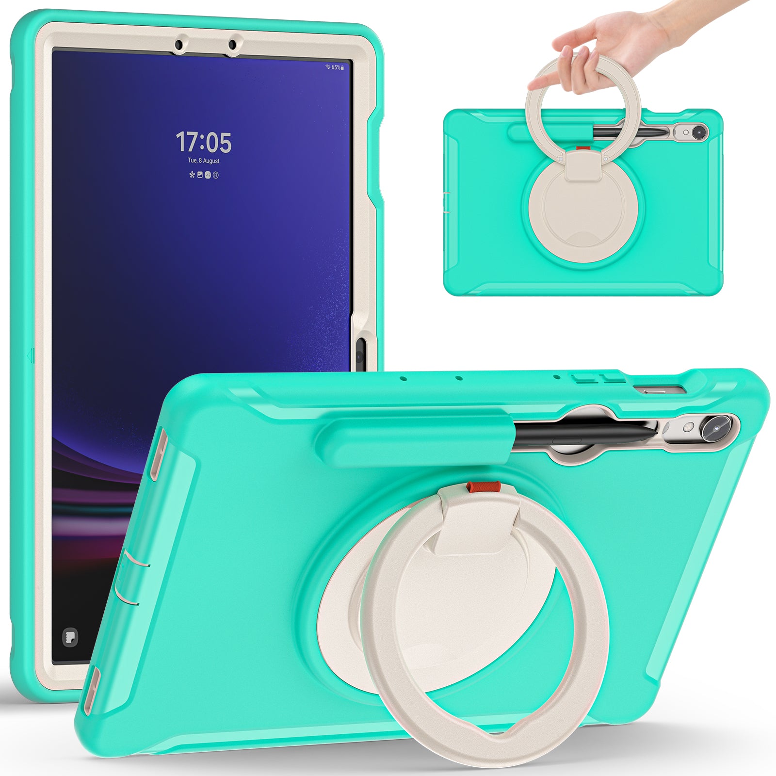 For Samsung Galaxy Tab S7 T870 S8 X700 S9 X710 Case Kickstand Tablet Cover with Pen Slot