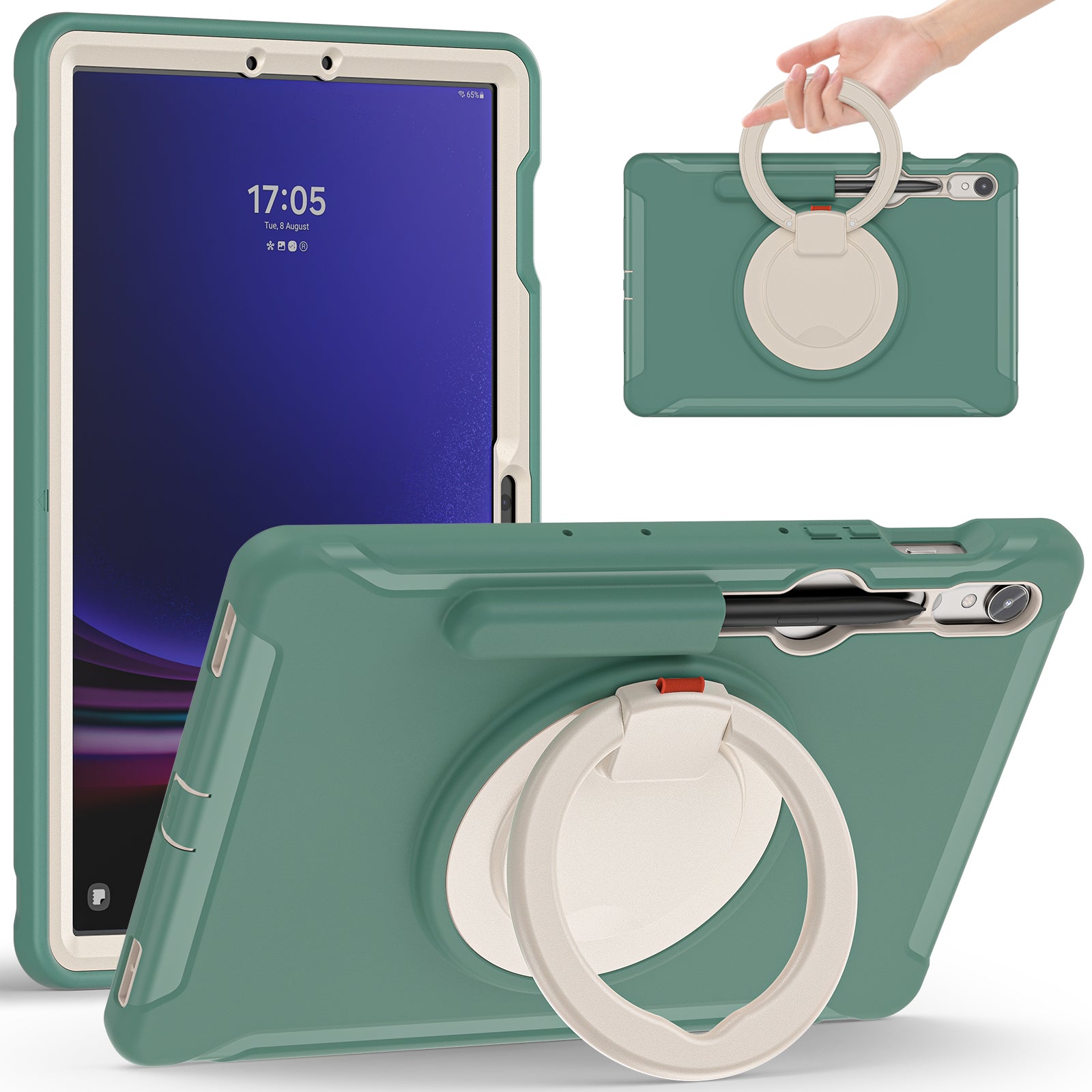 For Samsung Galaxy Tab S7 T870 S8 X700 S9 X710 Case Kickstand Tablet Cover with Pen Slot