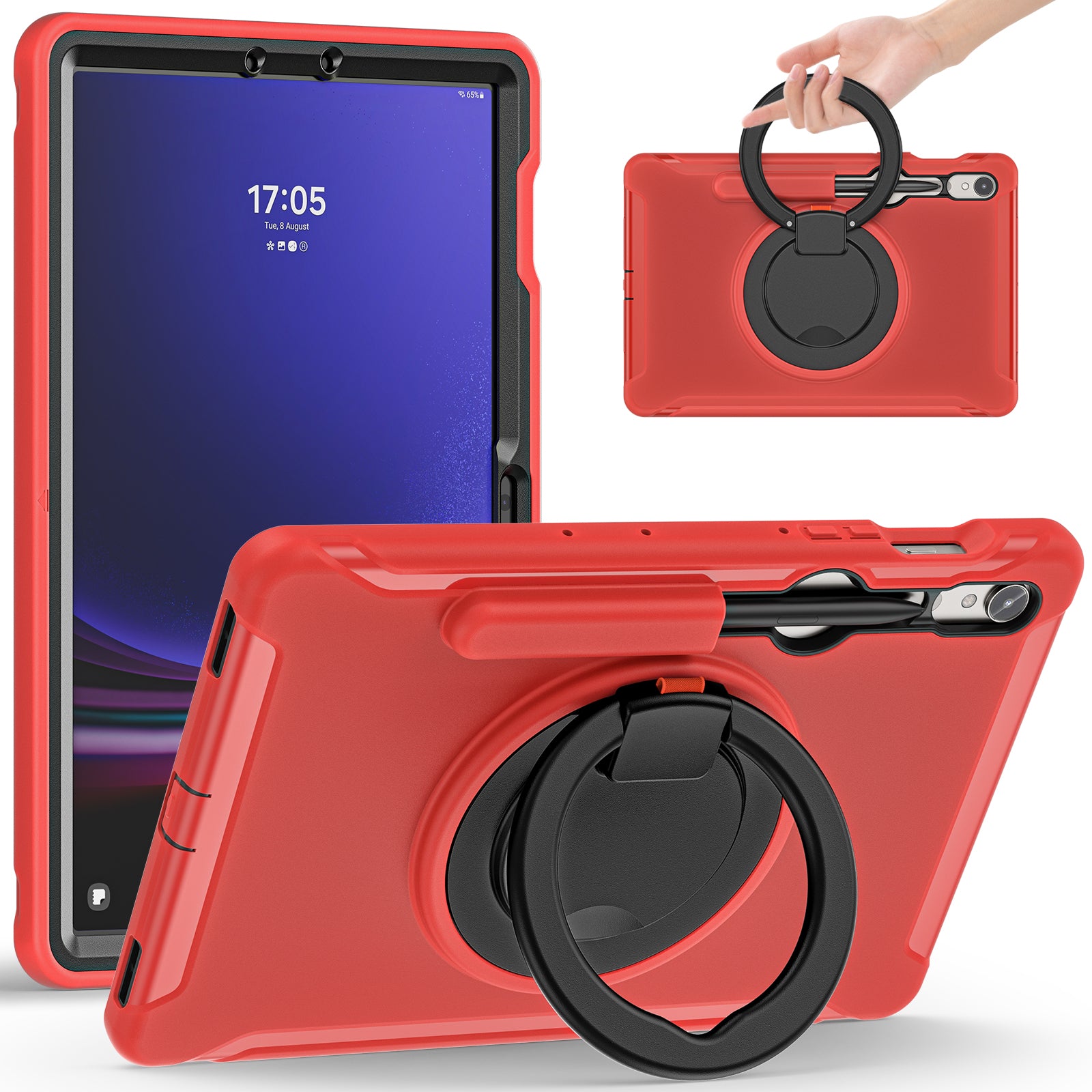 For Samsung Galaxy Tab S7 T870 S8 X700 S9 X710 Case Kickstand Tablet Cover with Pen Slot