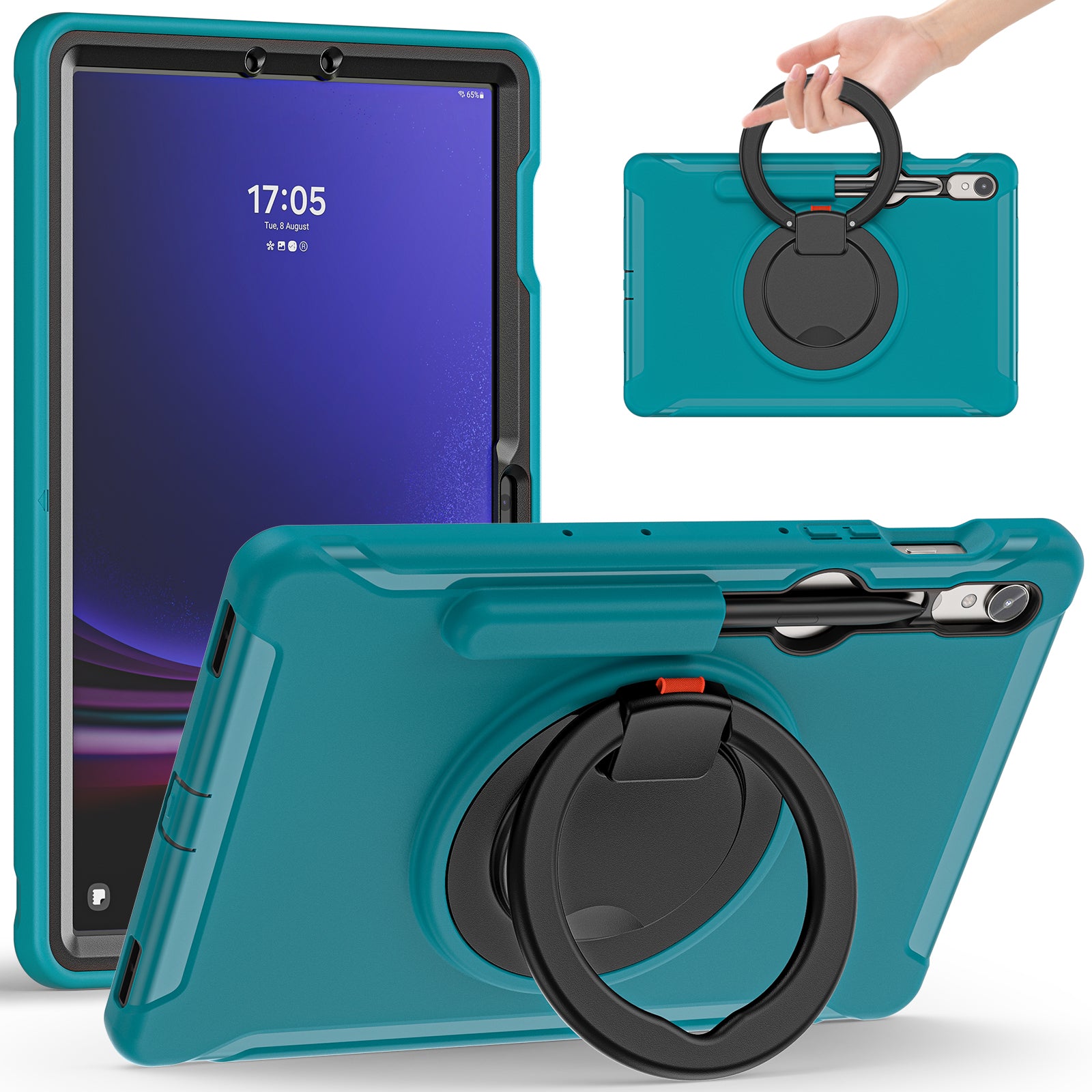For Samsung Galaxy Tab S7 T870 S8 X700 S9 X710 Case Kickstand Tablet Cover with Pen Slot