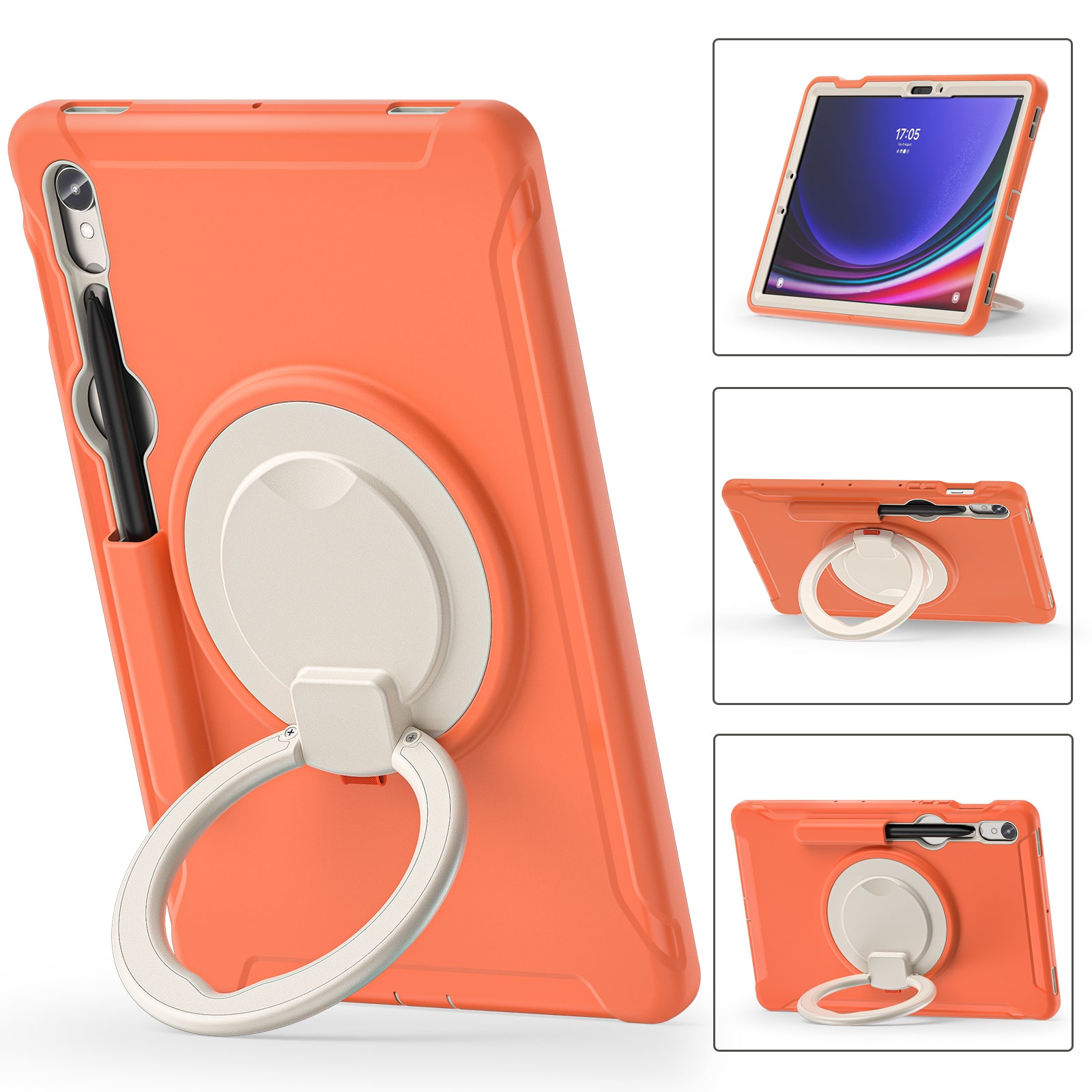 For Samsung Galaxy Tab S7 T870 S8 X700 S9 X710 Case Kickstand Tablet Cover with Pen Slot