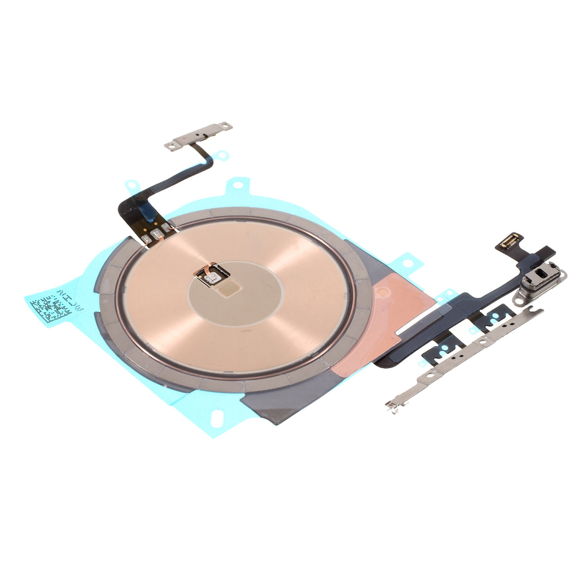 For iPhone 12 Pro Max 6.7 inch Wireless Charging Power On/Off and Volume Buttons Flex Cable Repair Part (without Logo)