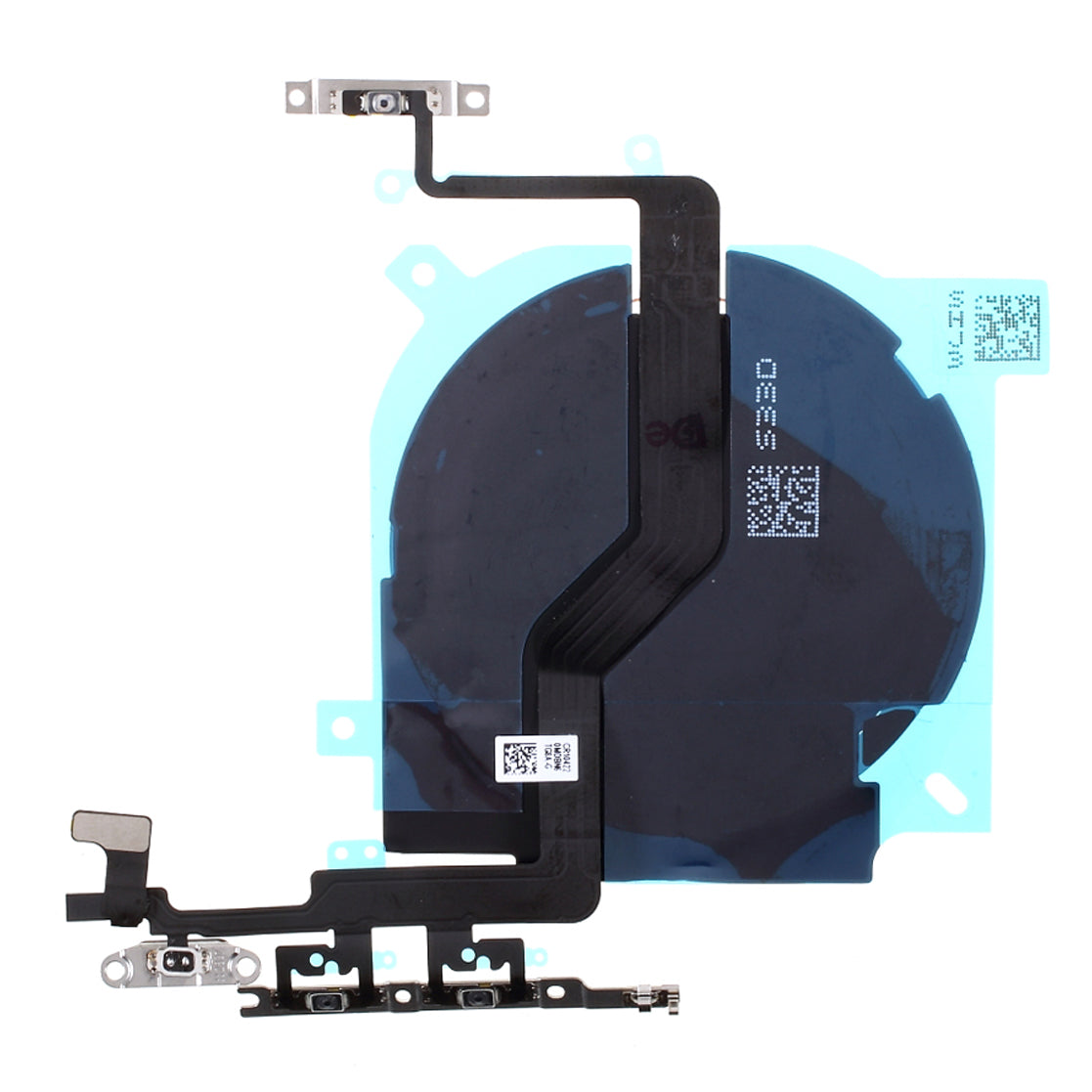 For iPhone 12 Pro Max 6.7 inch Wireless Charging Power On/Off and Volume Buttons Flex Cable Repair Part (without Logo)
