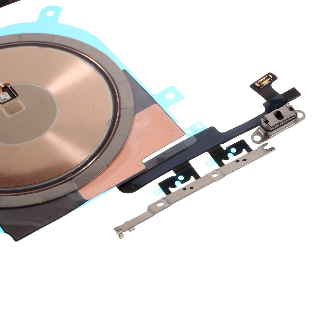 For iPhone 12 Pro Max 6.7 inch Wireless Charging Power On/Off and Volume Buttons Flex Cable Repair Part (without Logo)