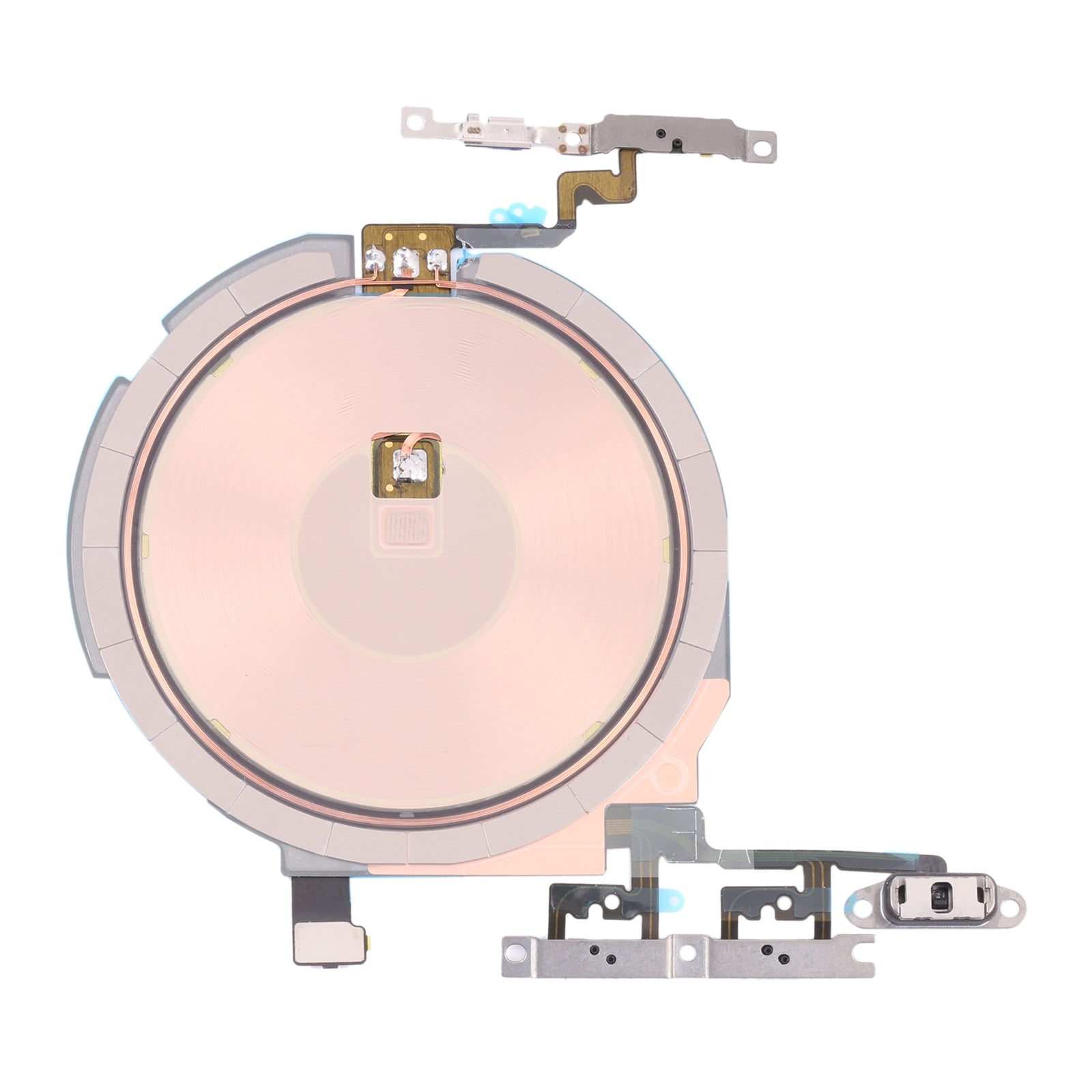 For iPhone 13 mini 5.4 inch Wireless Charging Power On/Off and Volume Buttons Flex Cable Cellphone Repair Part (without Logo)