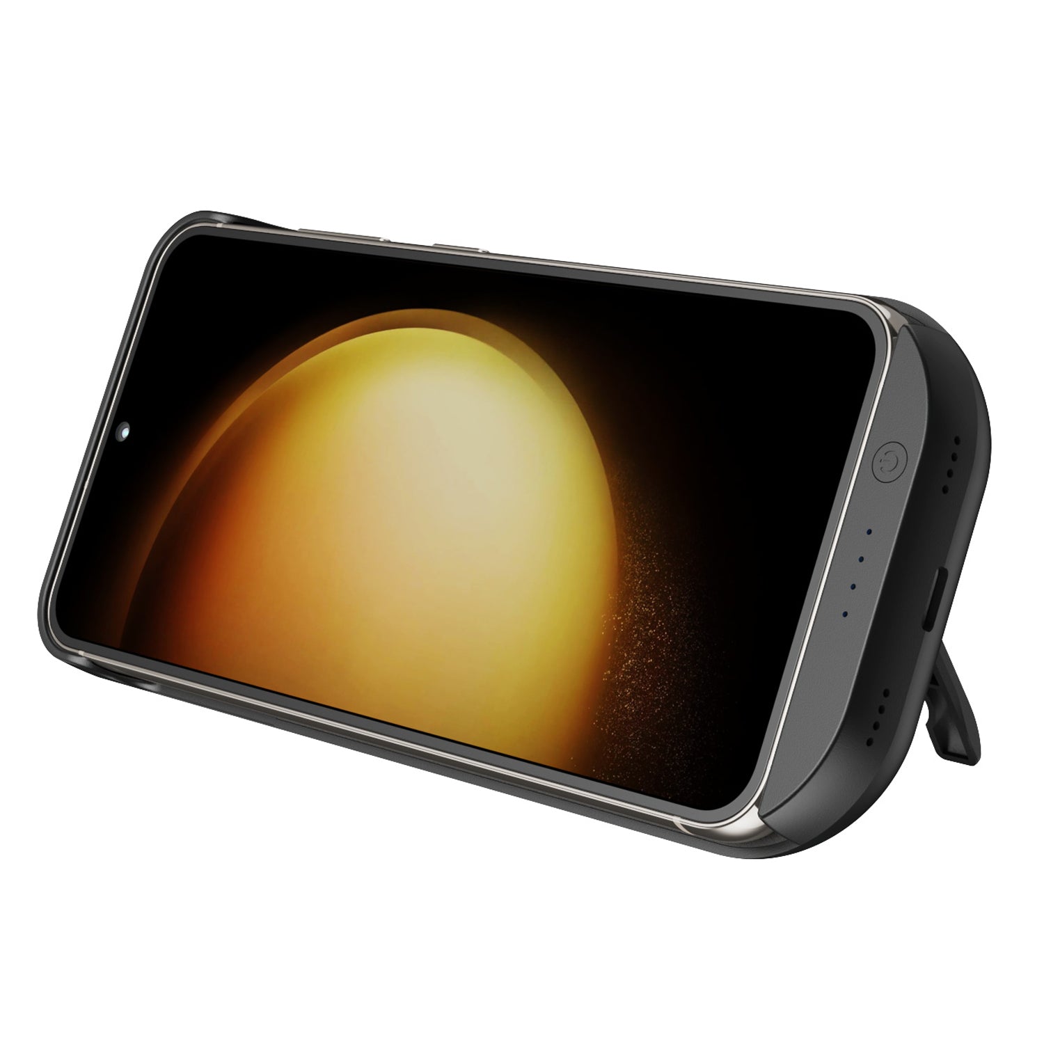 Přenosné bateriové pouzdro T35 pro Samsung Galaxy S23+, 6000mAh Power Bank Zadní pouzdro na telefon se stojánkem