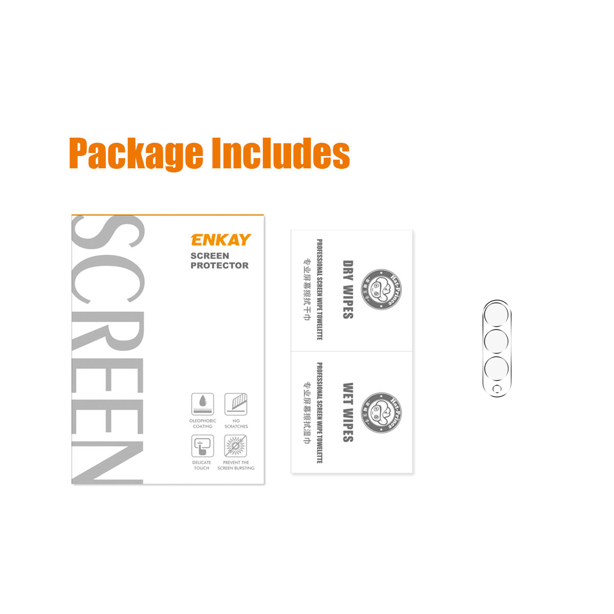 ENKAY HAT PRINCE for Samsung Galaxy Z Fold4 5G/W23 Tempered Glass Camera Lens Protector Full Cover Anti-Scratch Back Camera Lens Cover - Transparent