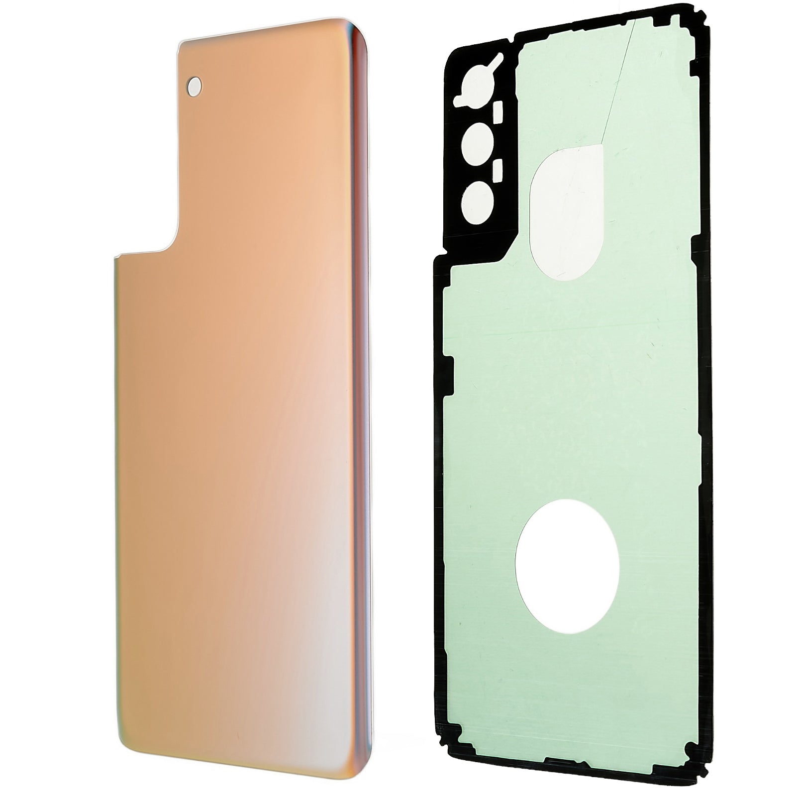 Pro Samsung Galaxy S21 5G G996 Kryt pouzdra baterie s náhradními díly samolepky